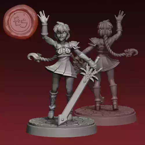 Hikaru Shidou - Magic Knight Rayearth - 32mm Miniature