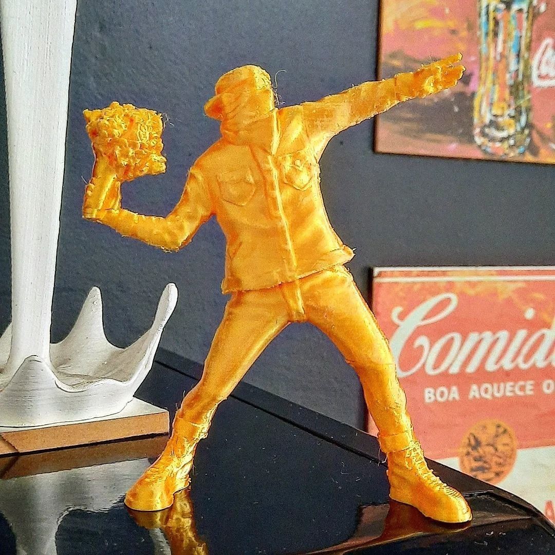 BOMBERMAN BANKSY POP ART STREET ART GRAFITTI  3D print model_4