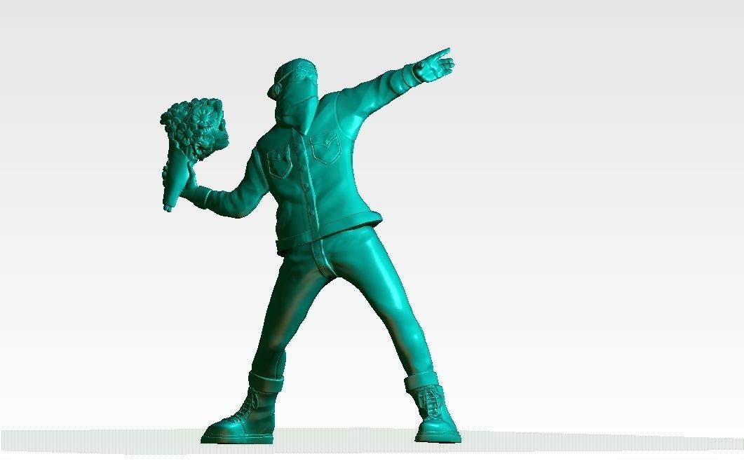 BOMBERMAN BANKSY POP ART STREET ART GRAFITTI  3D print model_6