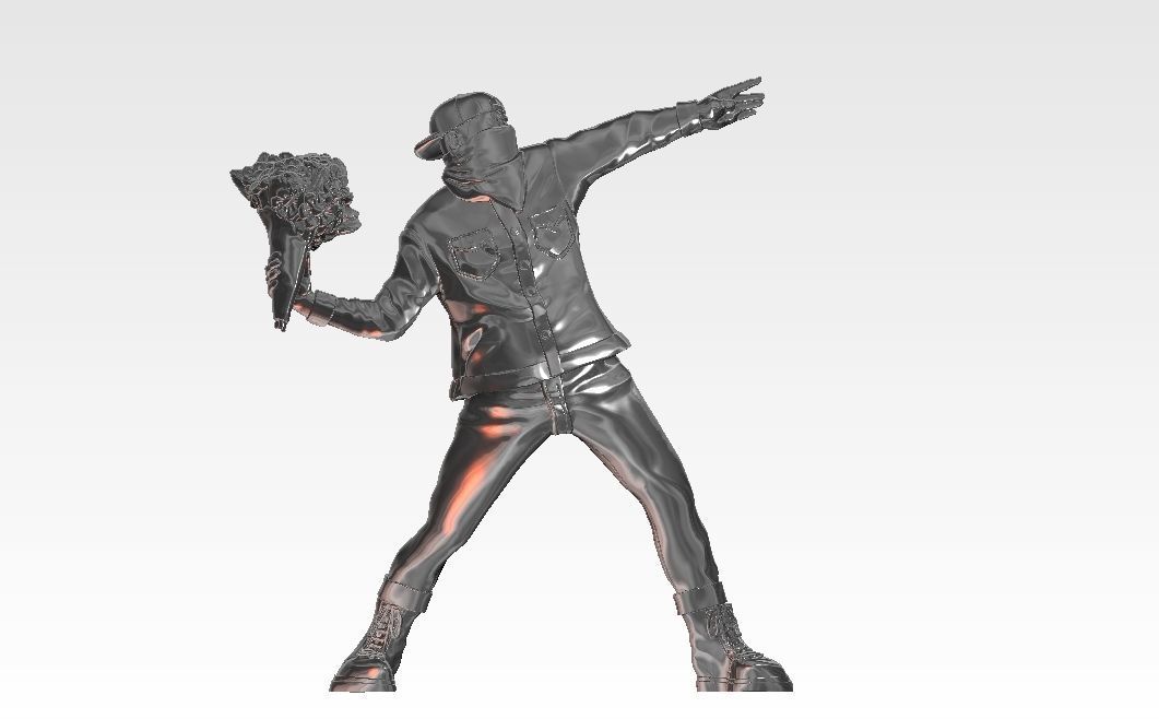 BOMBERMAN BANKSY POP ART STREET ART GRAFITTI  3D print model_5