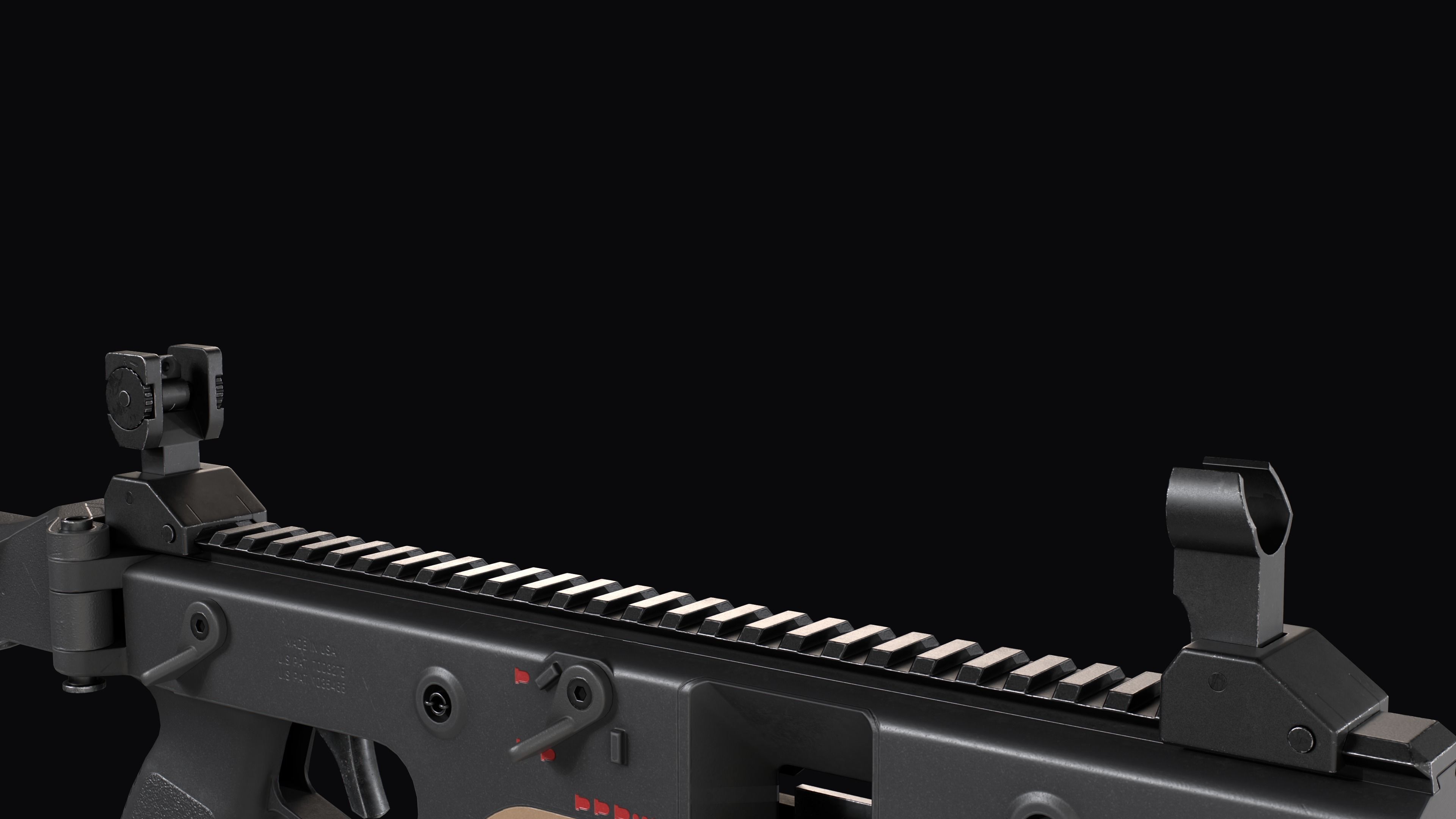 Modular SMG  Kriss Vector gen2 Low-poly 3D model_28