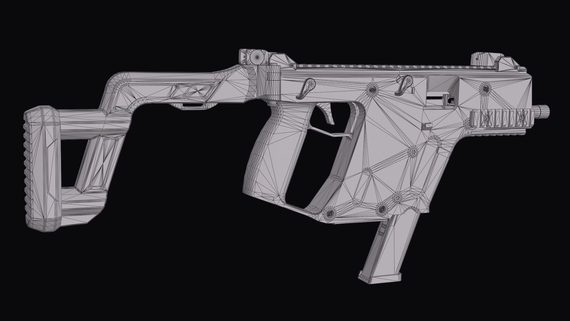 Modular SMG  Kriss Vector gen2 Low-poly 3D model_41