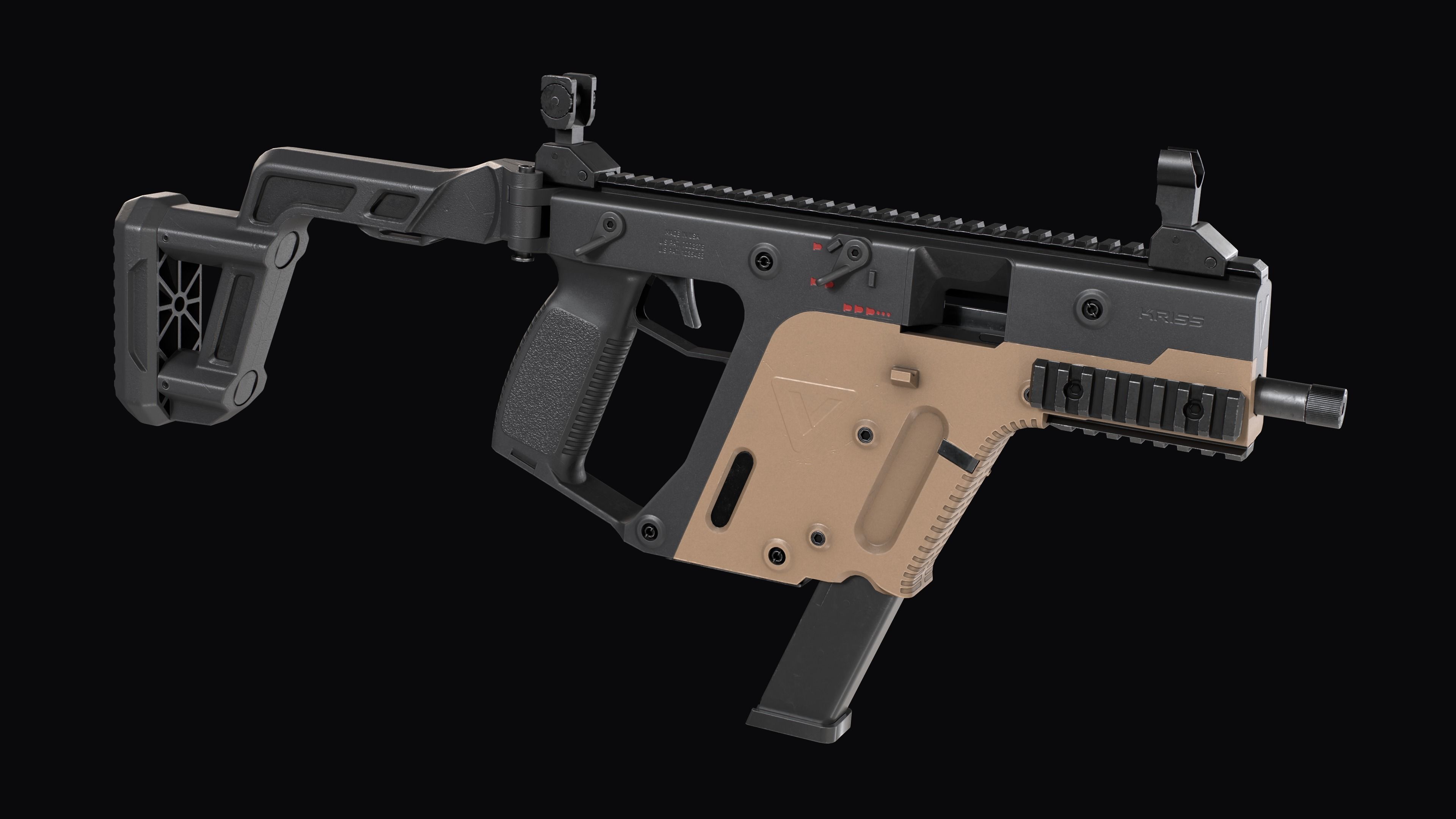 Modular SMG  Kriss Vector gen2 Low-poly 3D model_18