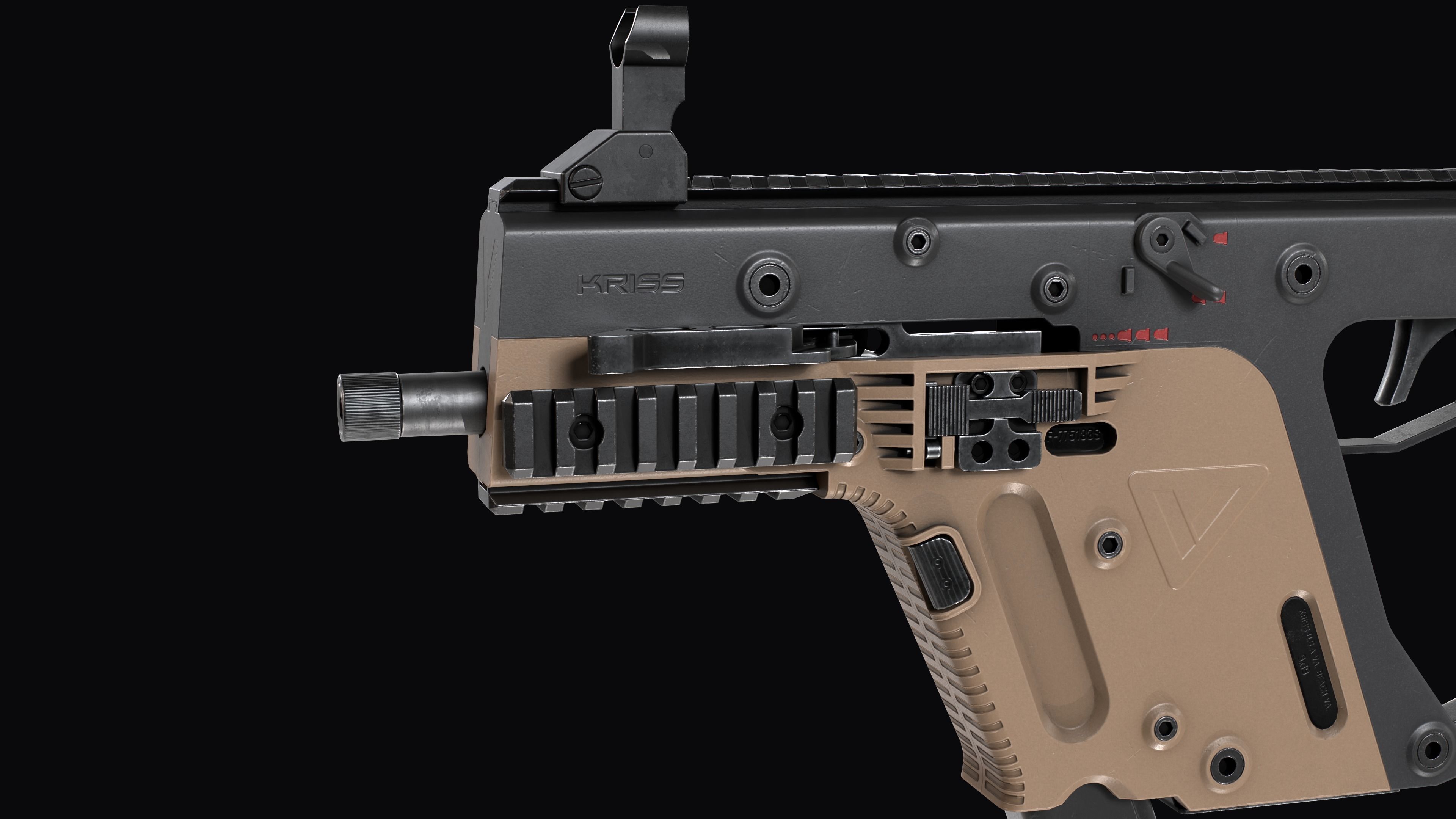 Modular SMG  Kriss Vector gen2 Low-poly 3D model_25