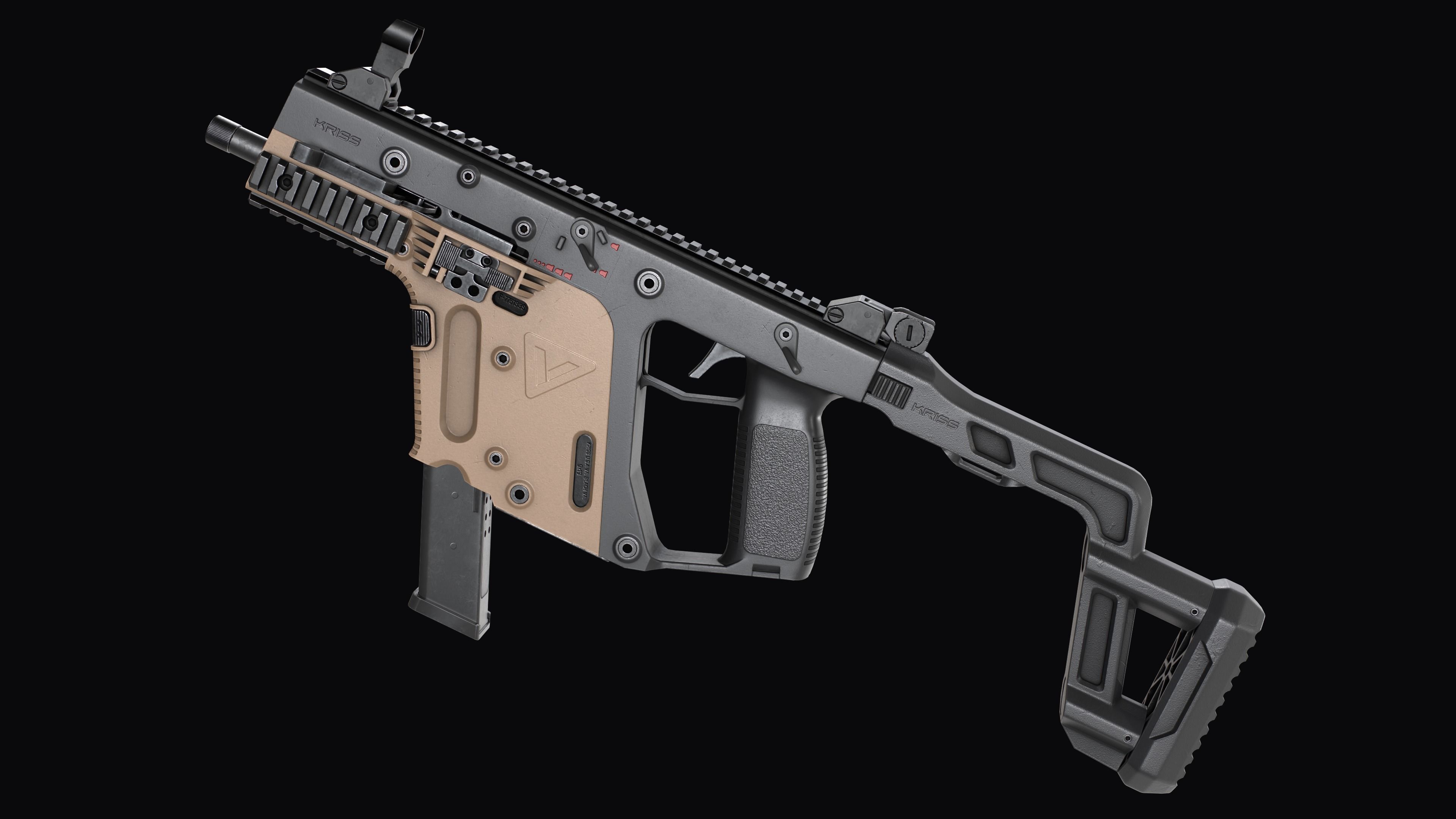 Modular SMG  Kriss Vector gen2 Low-poly 3D model_15