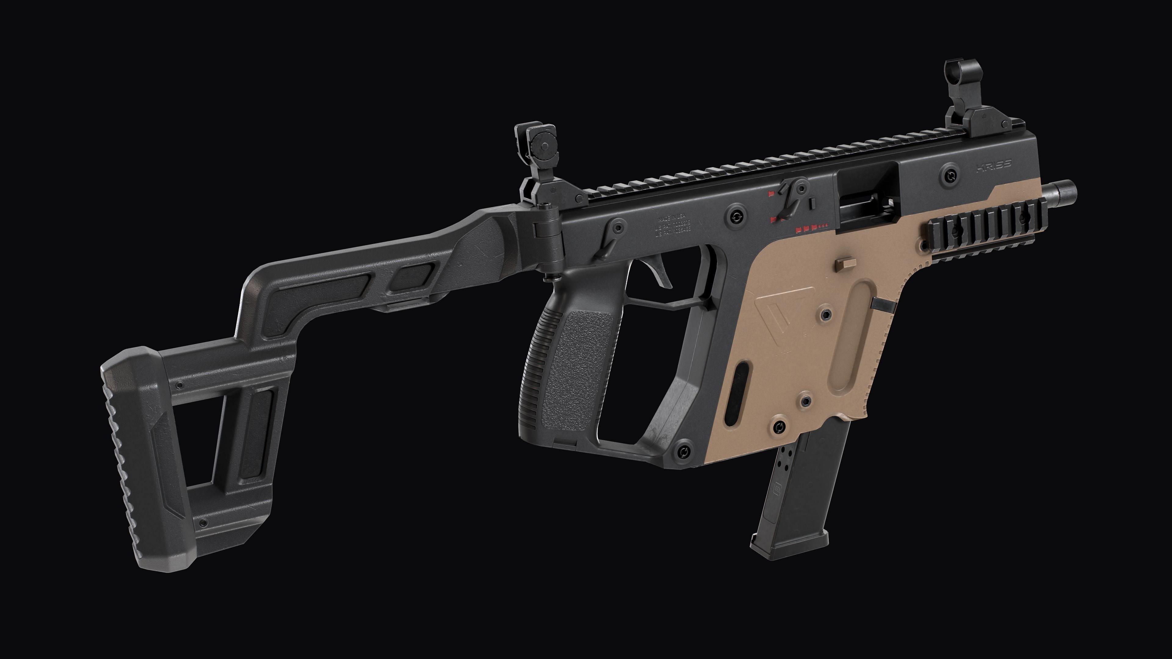 Modular SMG  Kriss Vector gen2 Low-poly 3D model_17