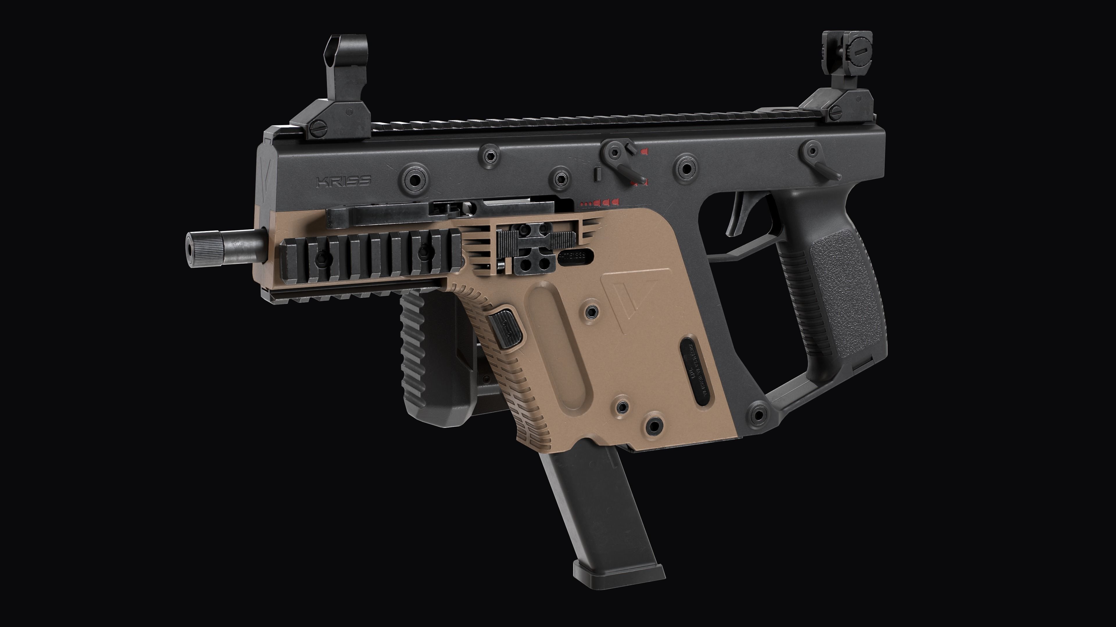 Modular SMG  Kriss Vector gen2 Low-poly 3D model_22