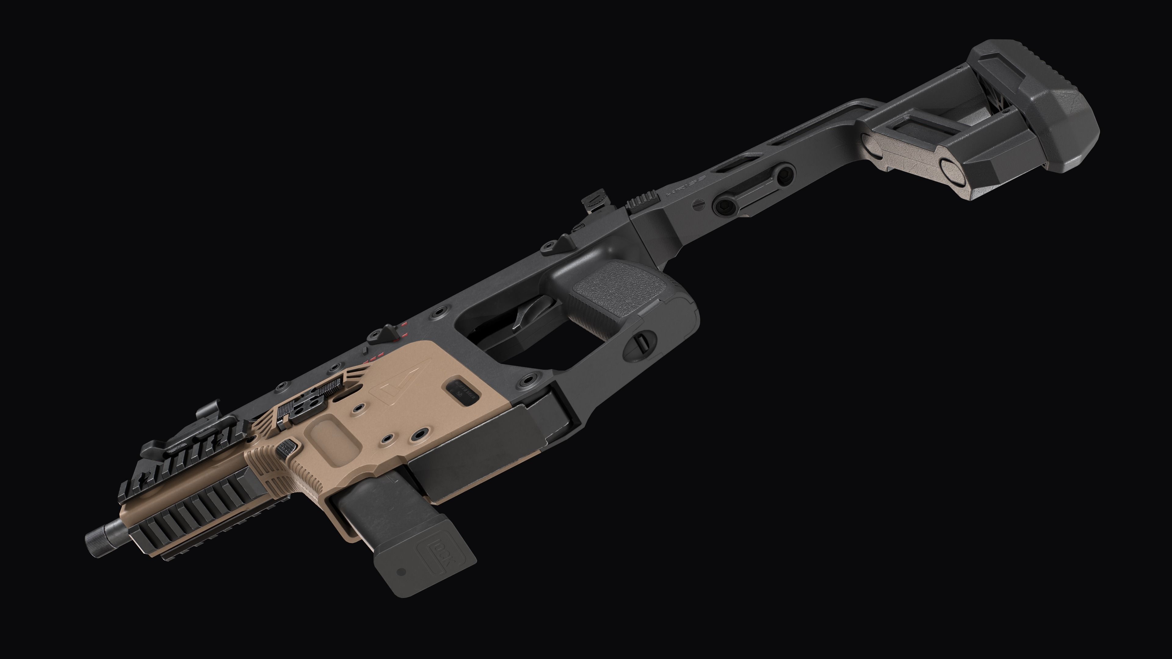 Modular SMG  Kriss Vector gen2 Low-poly 3D model_21