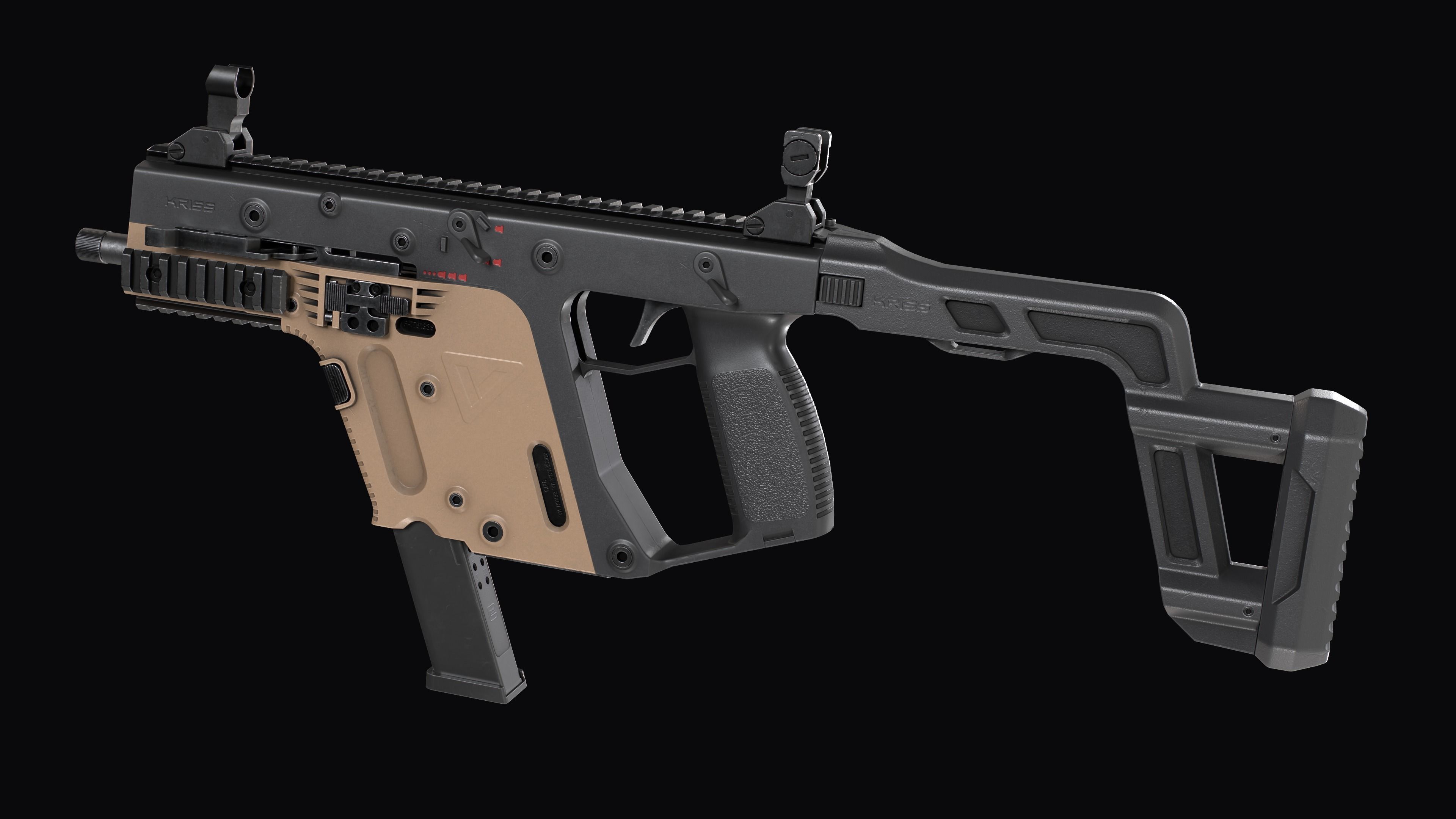 Modular SMG  Kriss Vector gen2 Low-poly 3D model_7