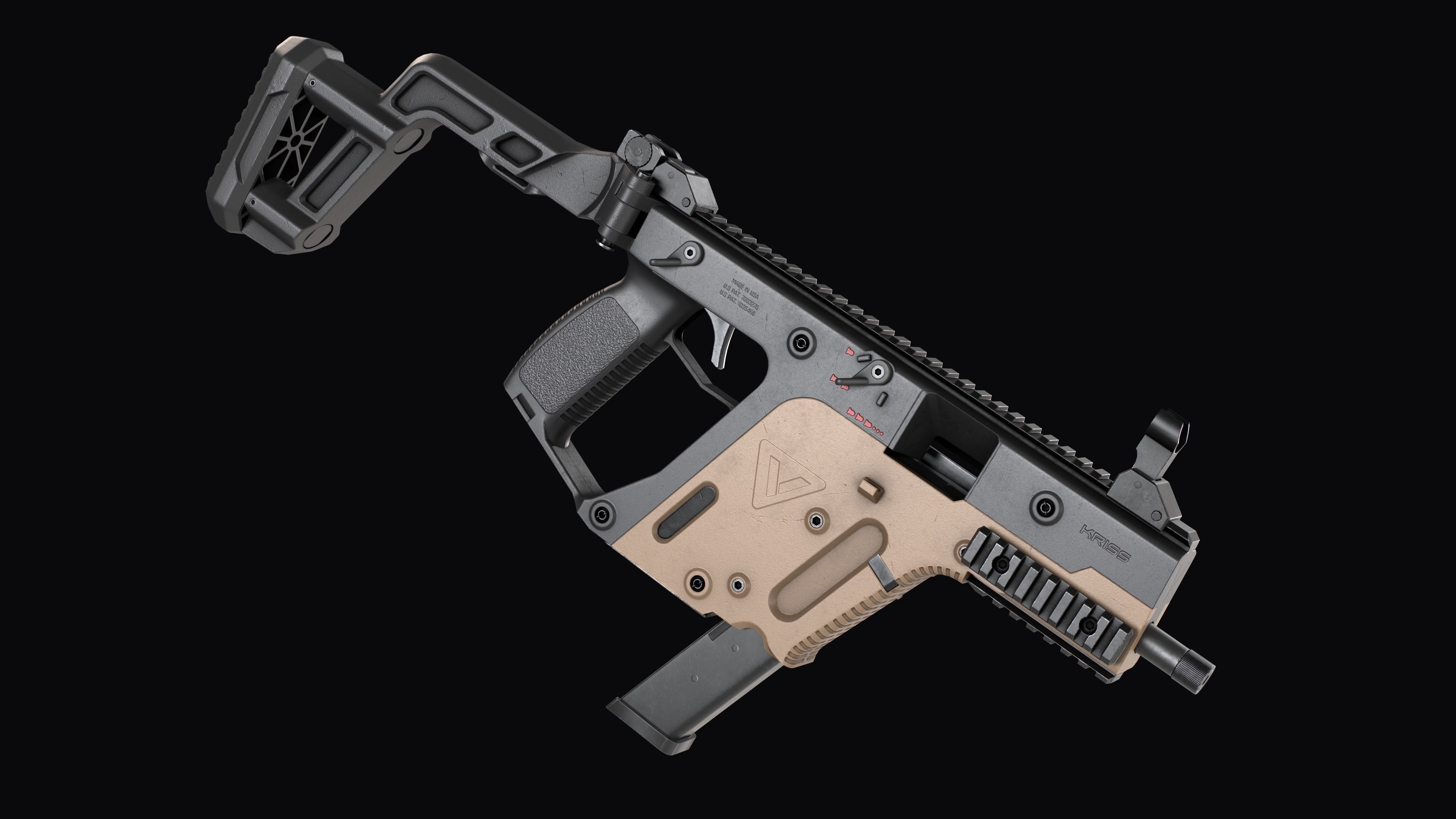Modular SMG  Kriss Vector gen2 Low-poly 3D model_16