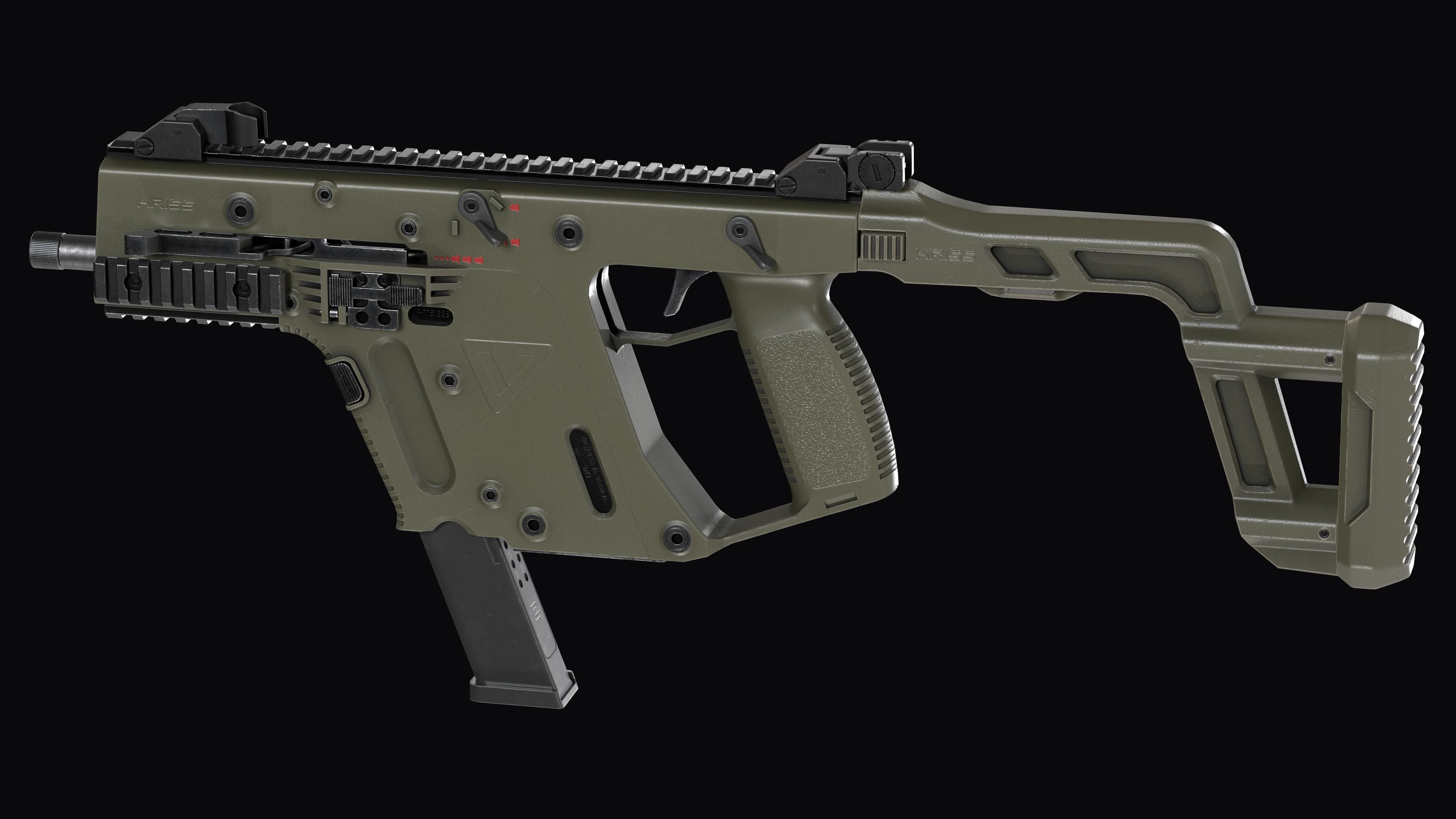 Modular SMG  Kriss Vector gen2 Low-poly 3D model_10