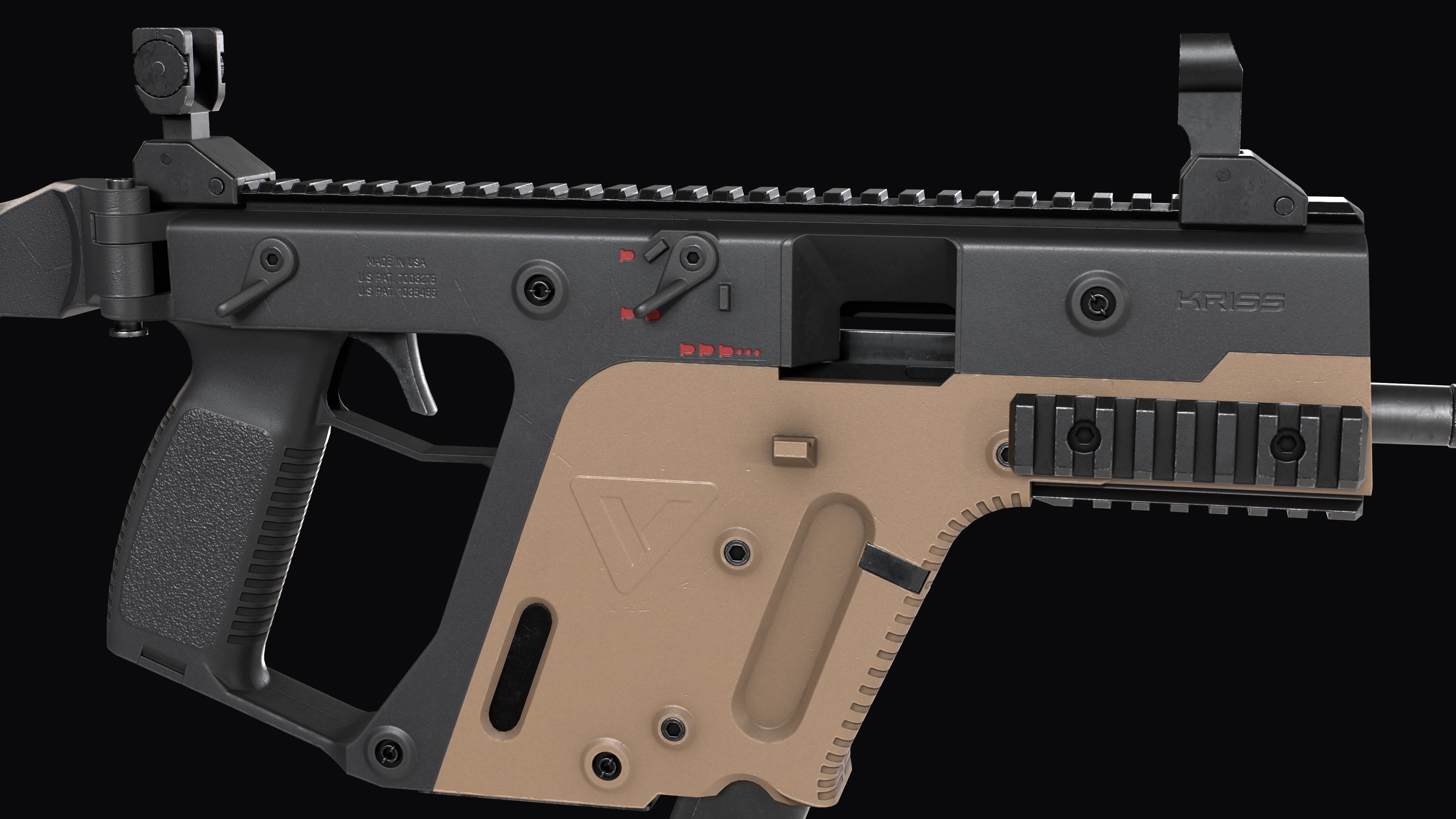 Modular SMG  Kriss Vector gen2 Low-poly 3D model_26