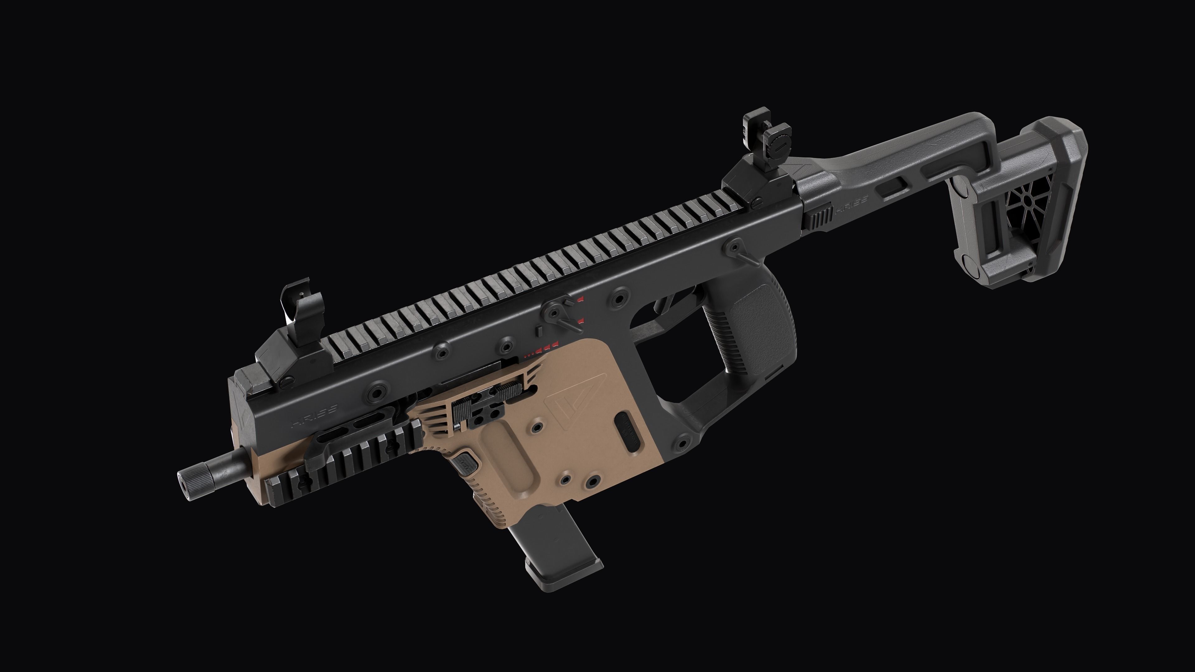 Modular SMG  Kriss Vector gen2 Low-poly 3D model_19