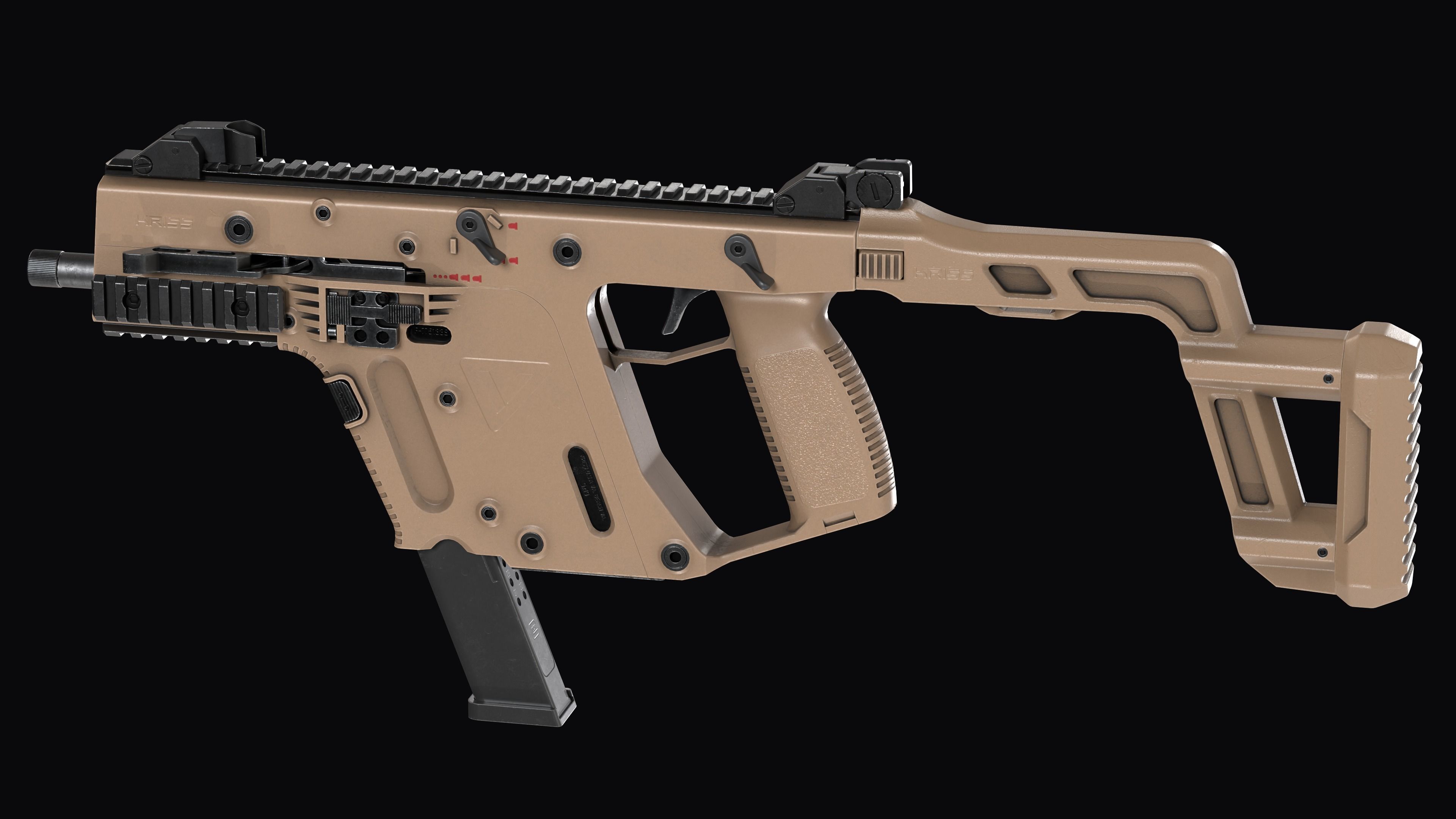 Modular SMG  Kriss Vector gen2 Low-poly 3D model_11