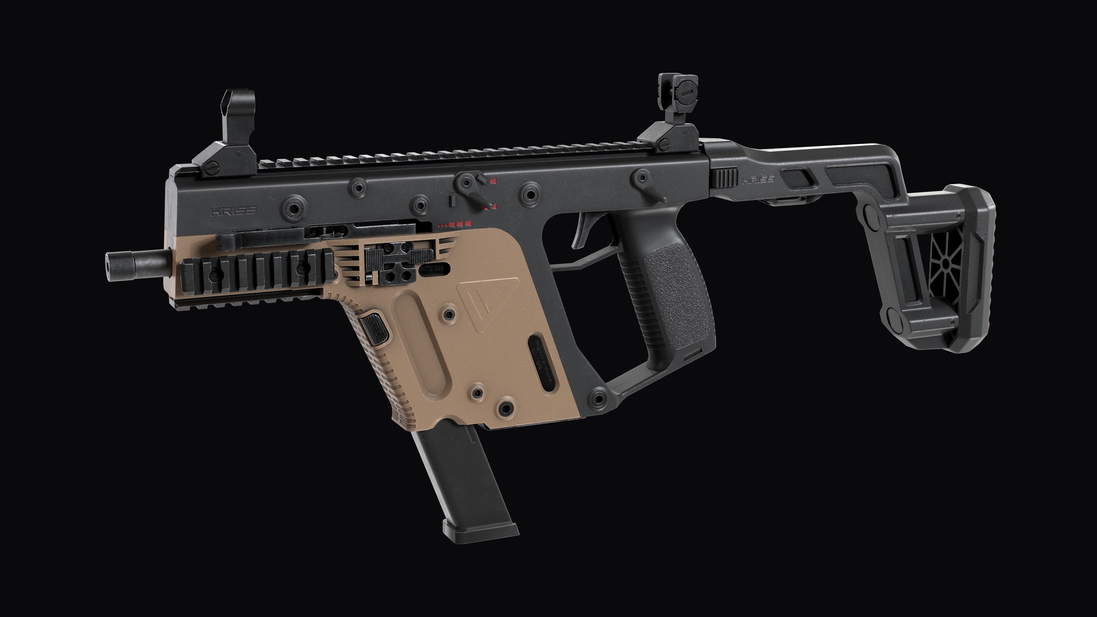 Modular SMG  Kriss Vector gen2 Low-poly 3D model_14