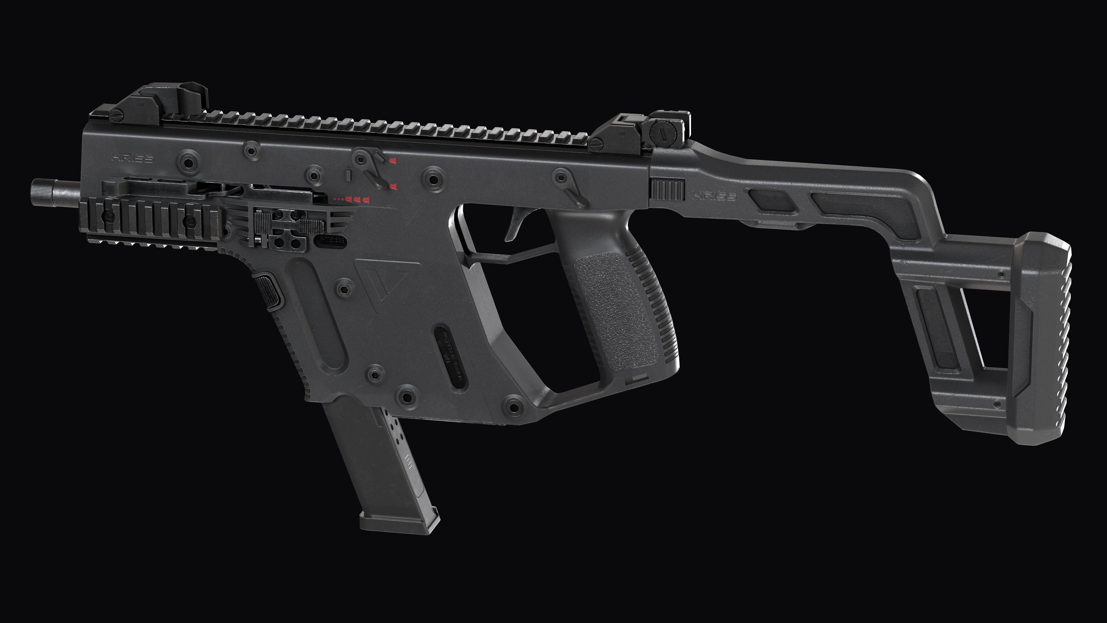Modular SMG  Kriss Vector gen2 Low-poly 3D model_8
