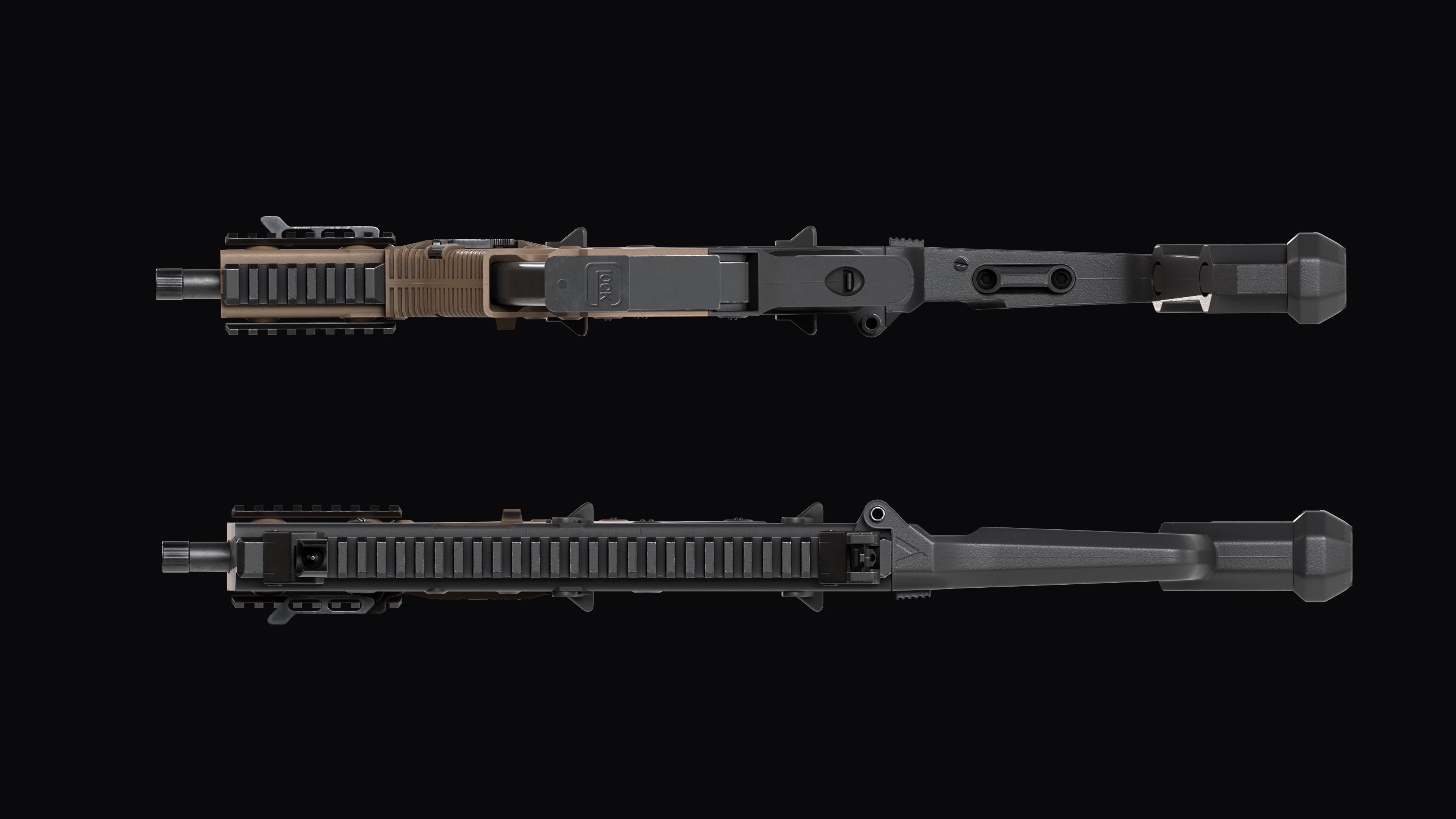 Modular SMG  Kriss Vector gen2 Low-poly 3D model_34