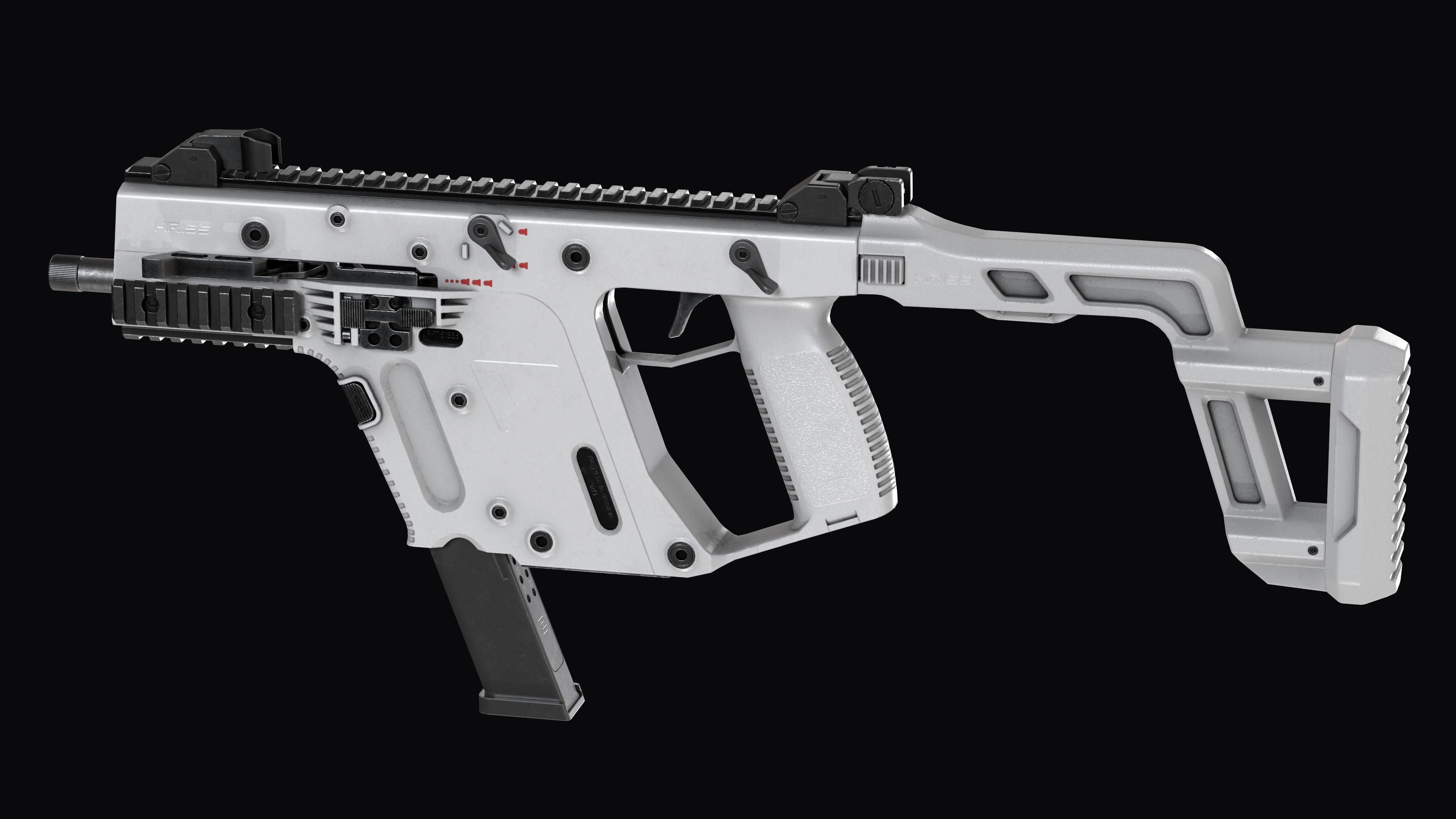 Modular SMG  Kriss Vector gen2 Low-poly 3D model_9