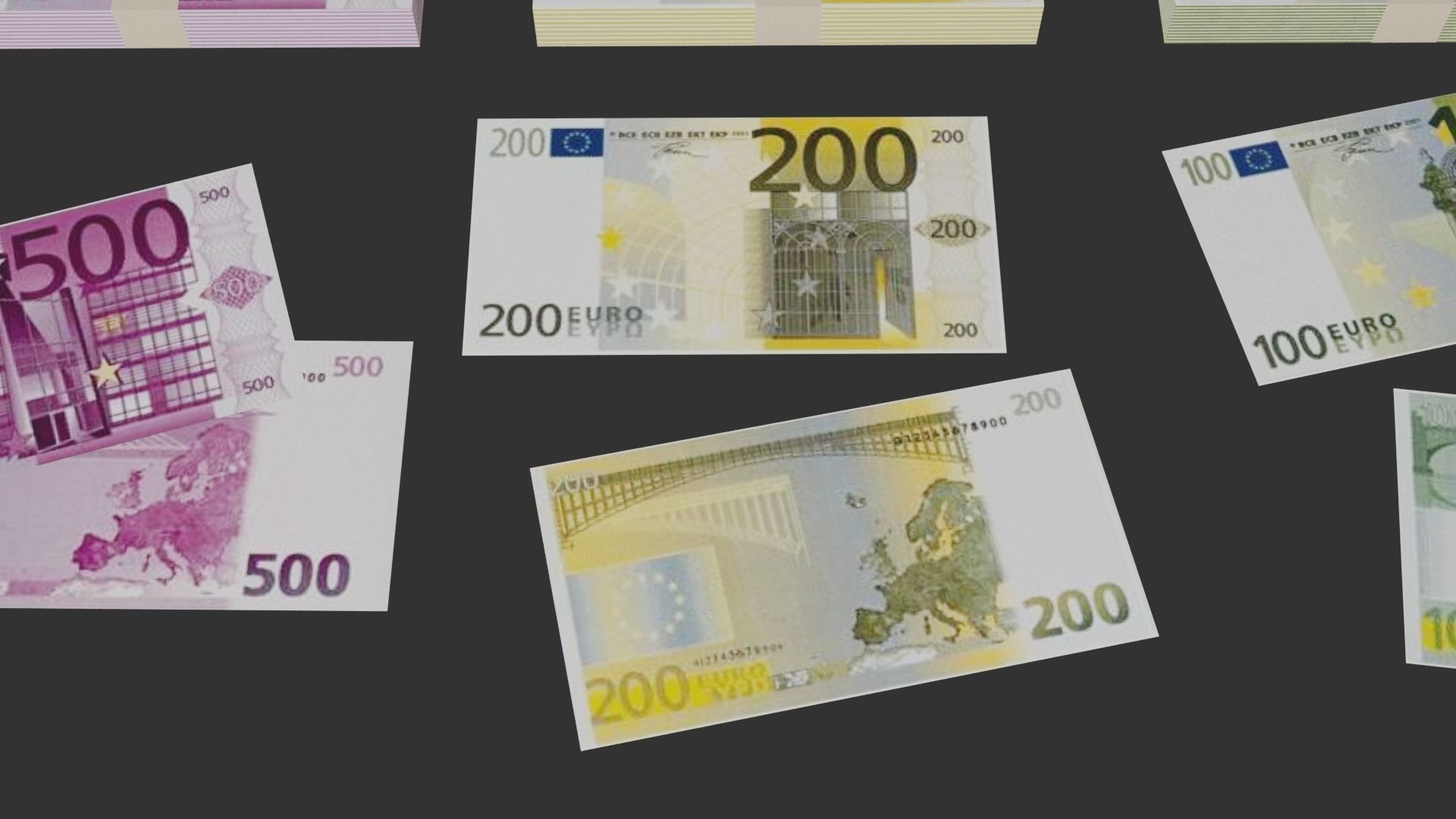 Euro Pack Low-poly 3D model_1