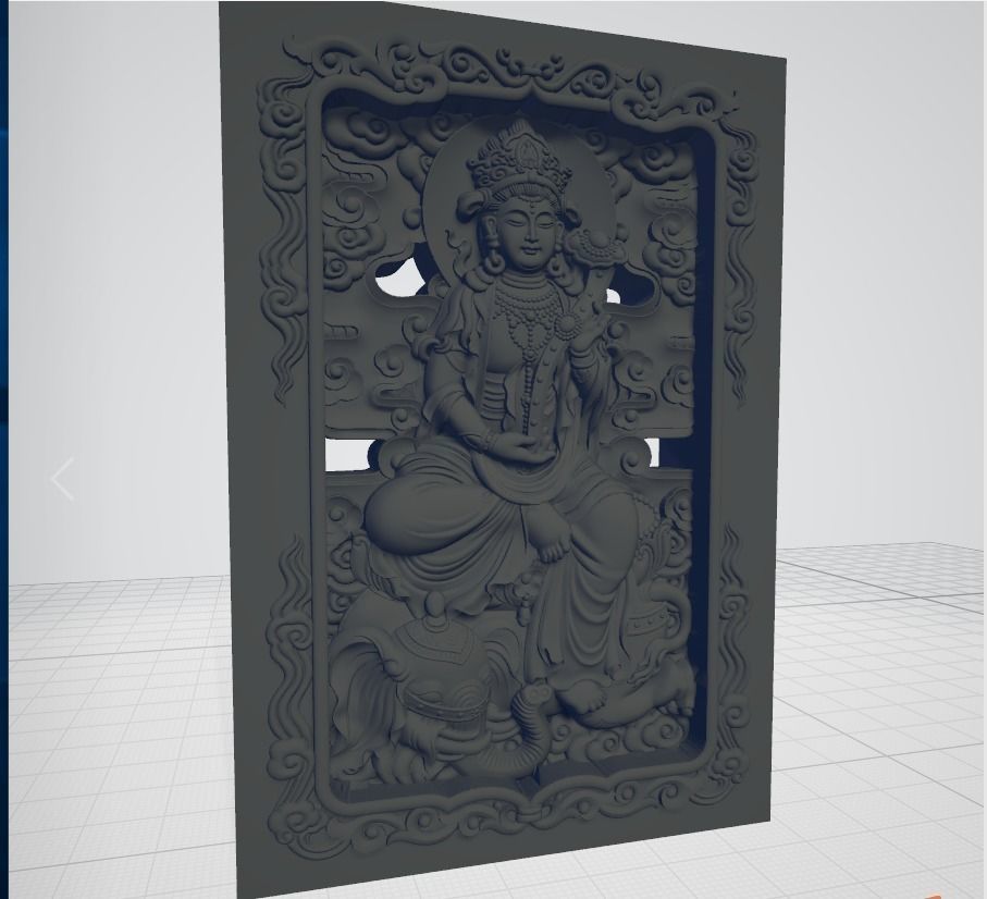 Bas-relief of Eight Buddhas 3D print model_13