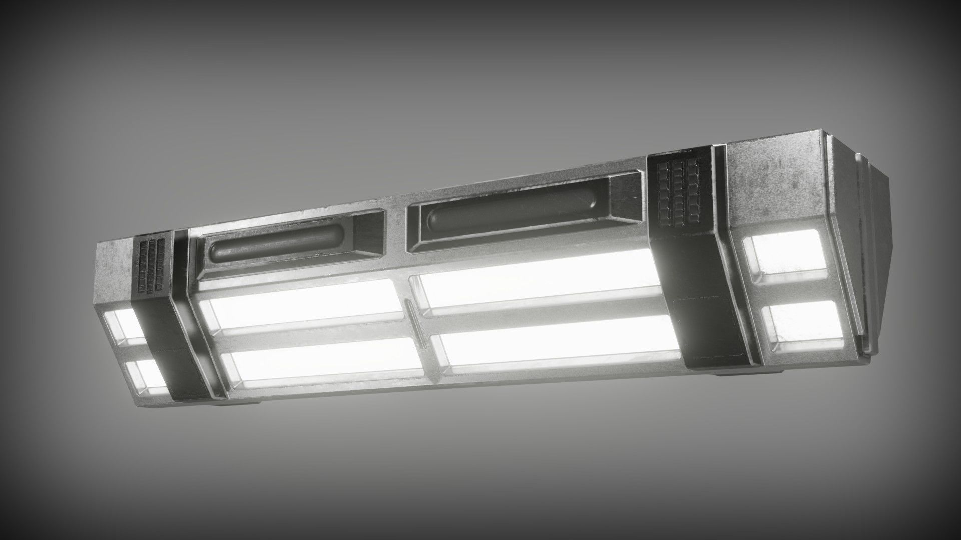 Sci-fi lights Low-poly 3D model_7