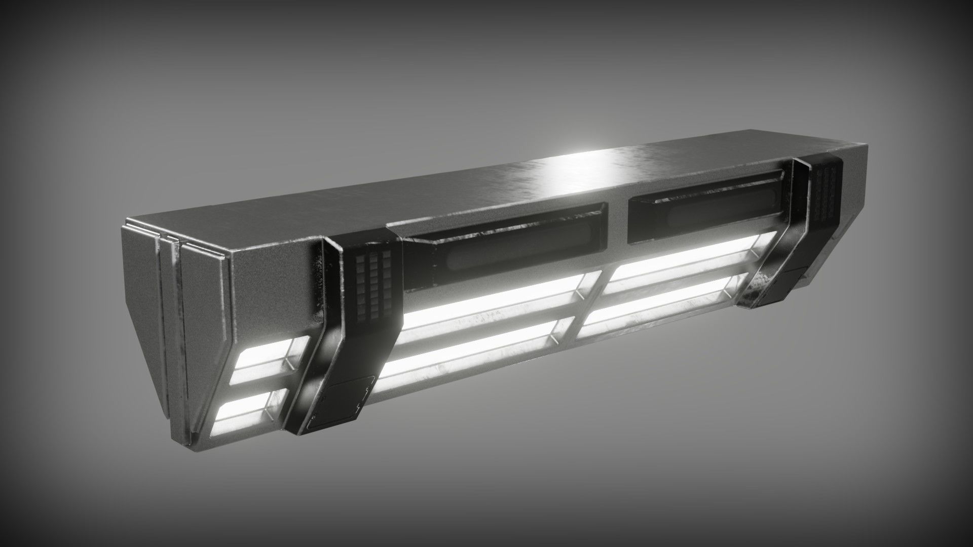 Sci-fi lights Low-poly 3D model_8