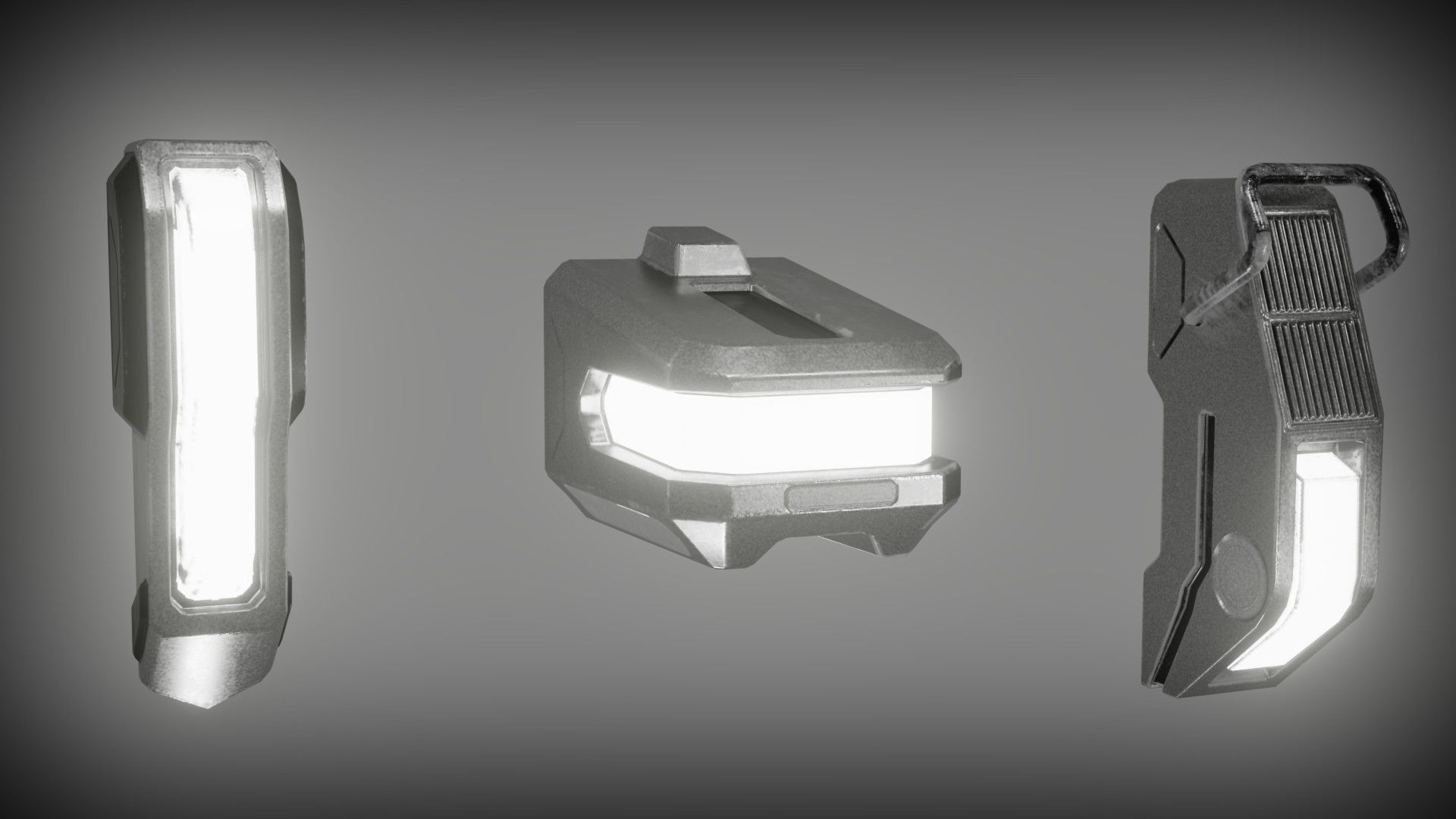 Sci-fi lights Low-poly 3D model_21
