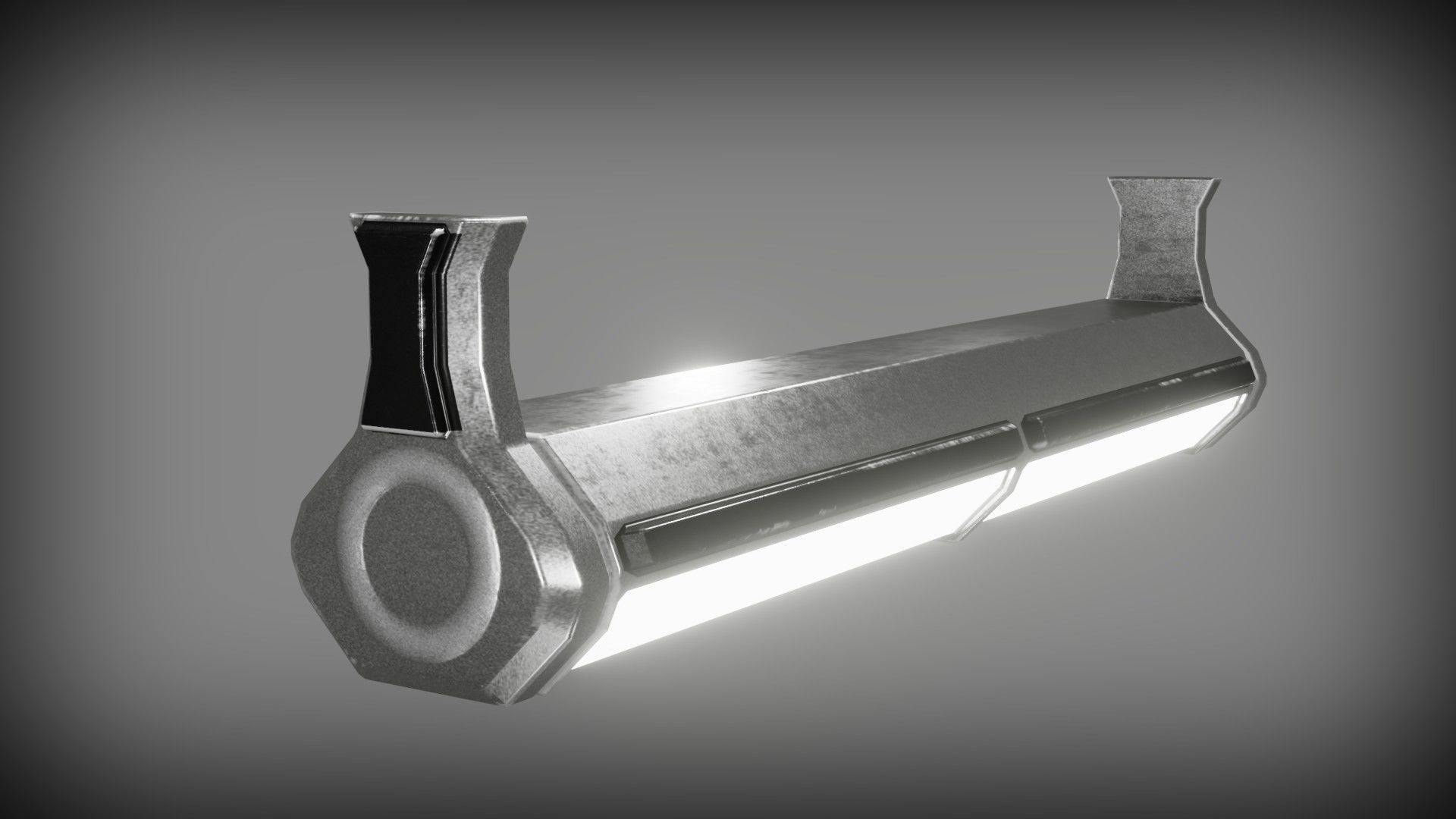 Sci-fi lights Low-poly 3D model_12