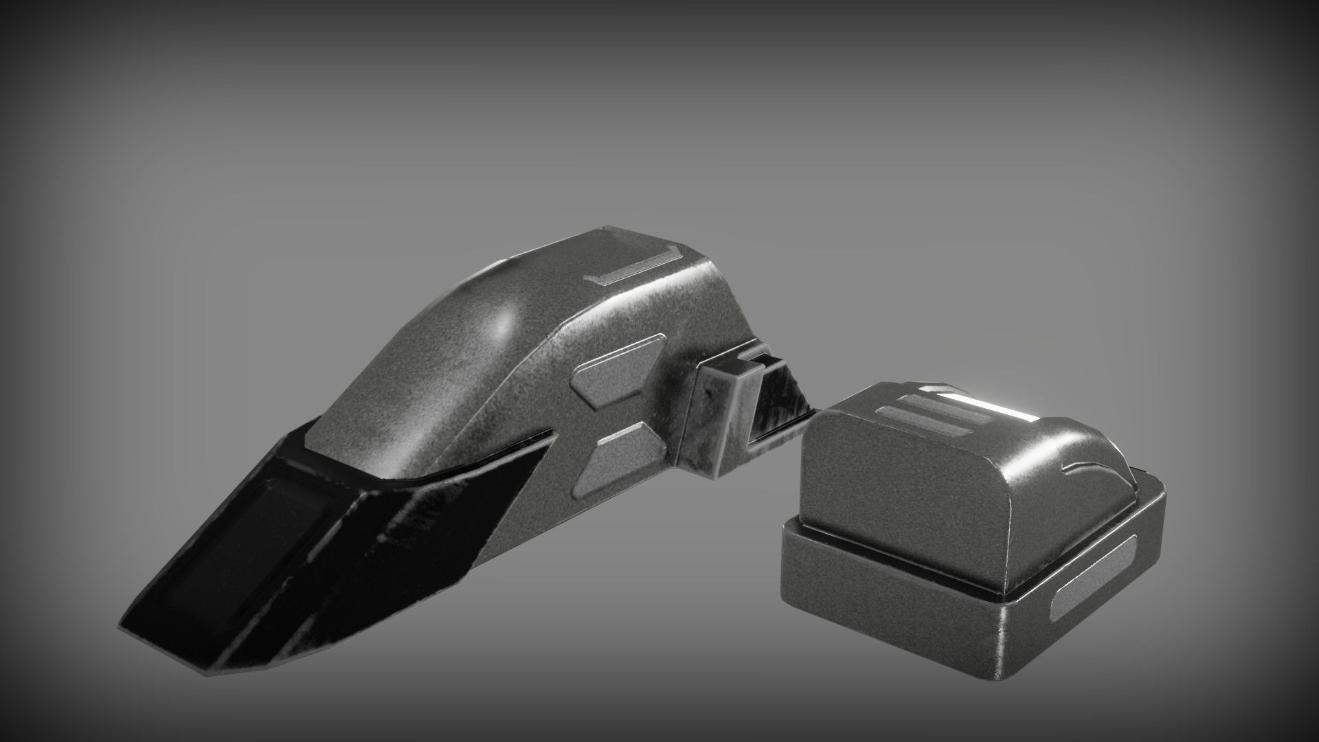 Sci-fi lights Low-poly 3D model_24