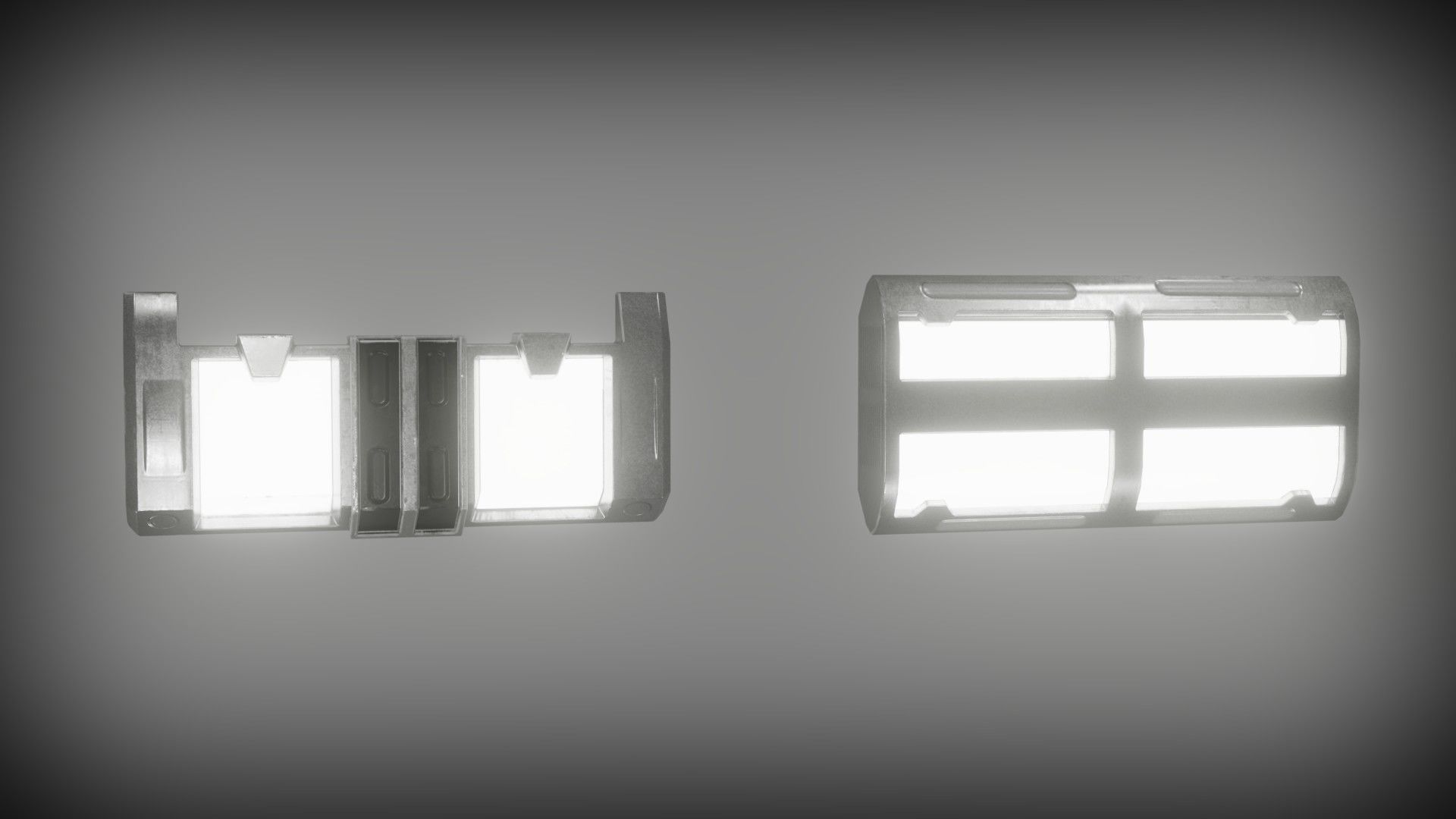 Sci-fi lights Low-poly 3D model_22