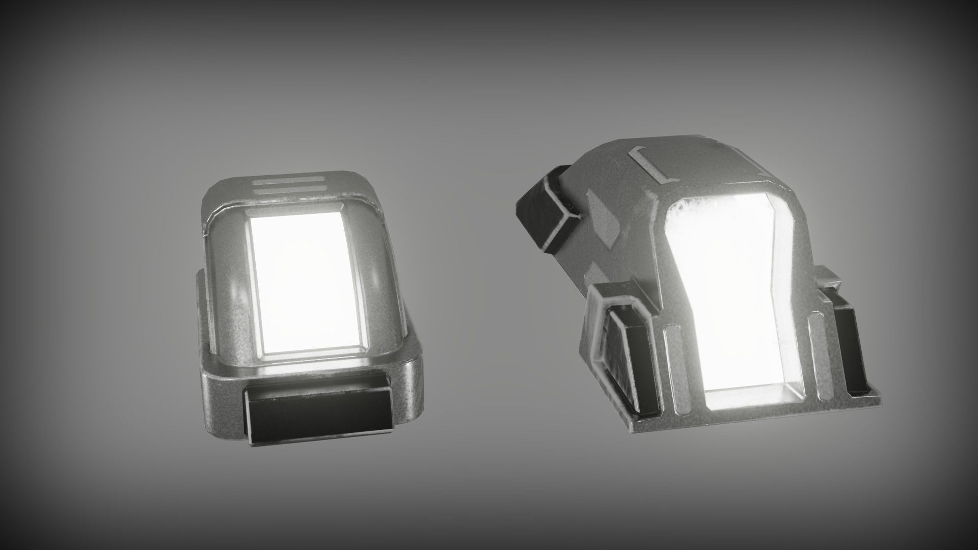 Sci-fi lights Low-poly 3D model_23