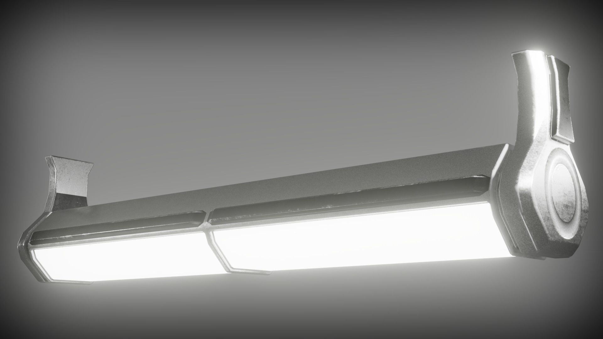 Sci-fi lights Low-poly 3D model_10