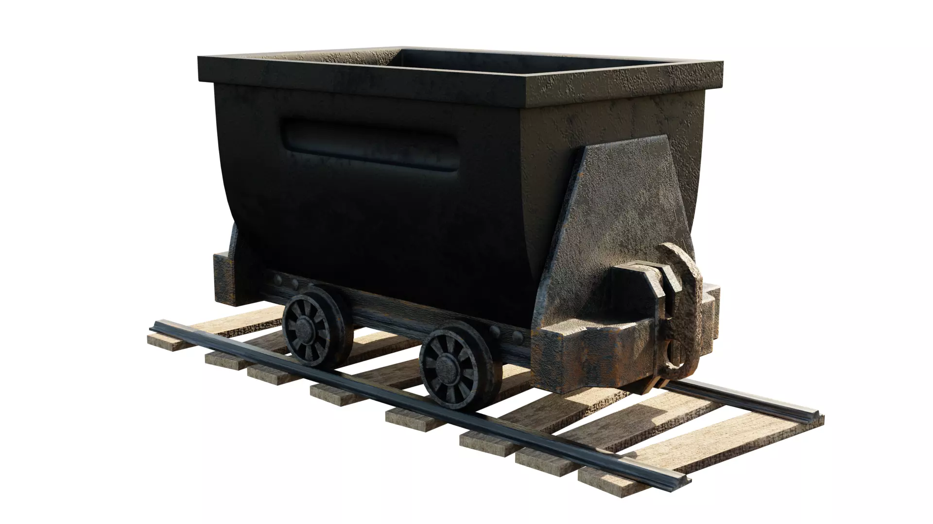 PBR Smooth Surface Minecart Model 3D model_0