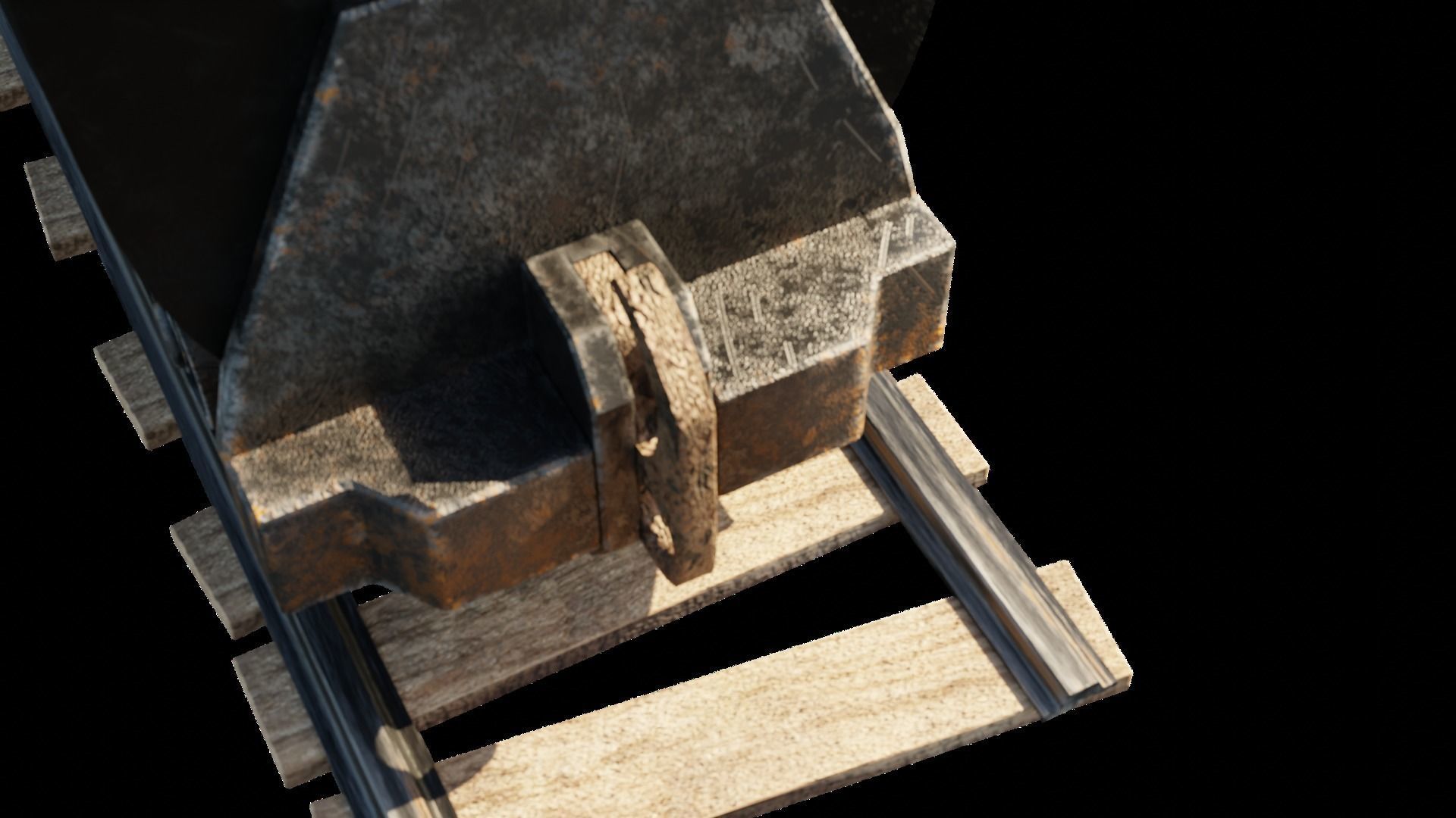 PBR Smooth Surface Minecart Model 3D model_4