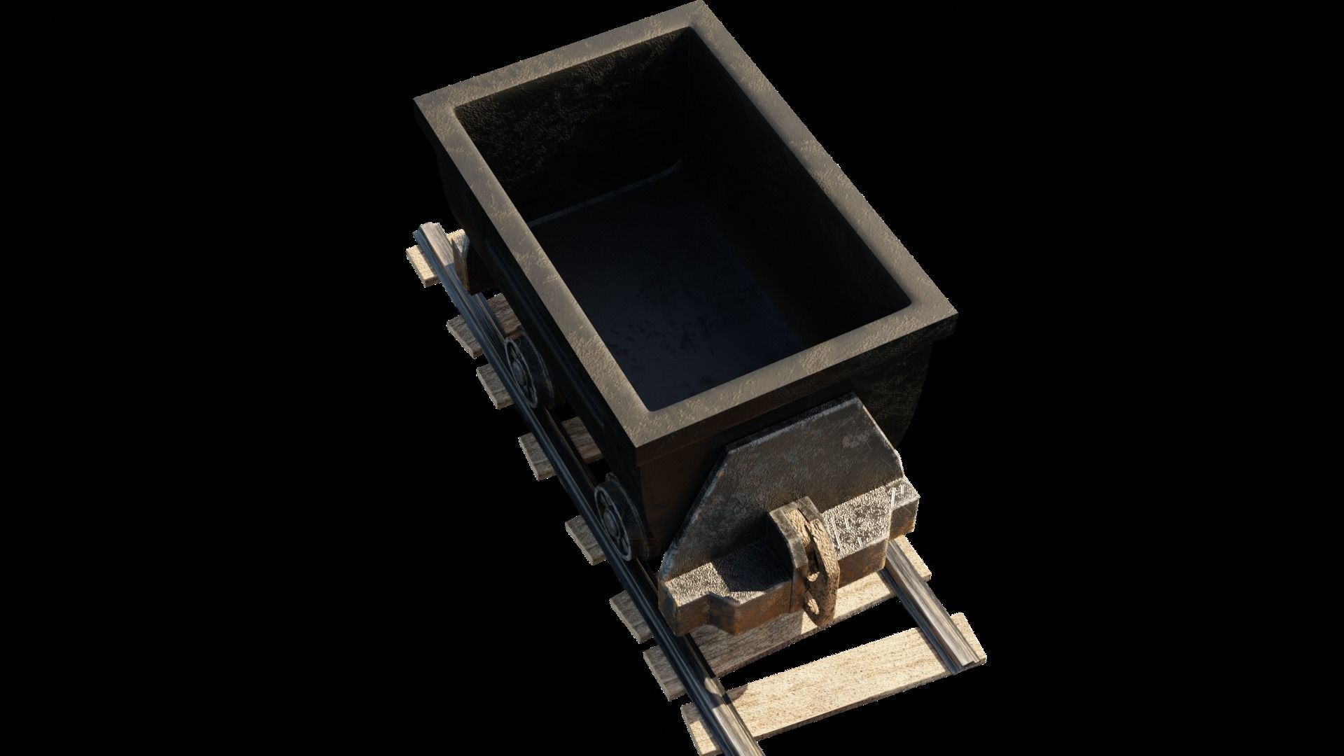 PBR Smooth Surface Minecart Model 3D model_3