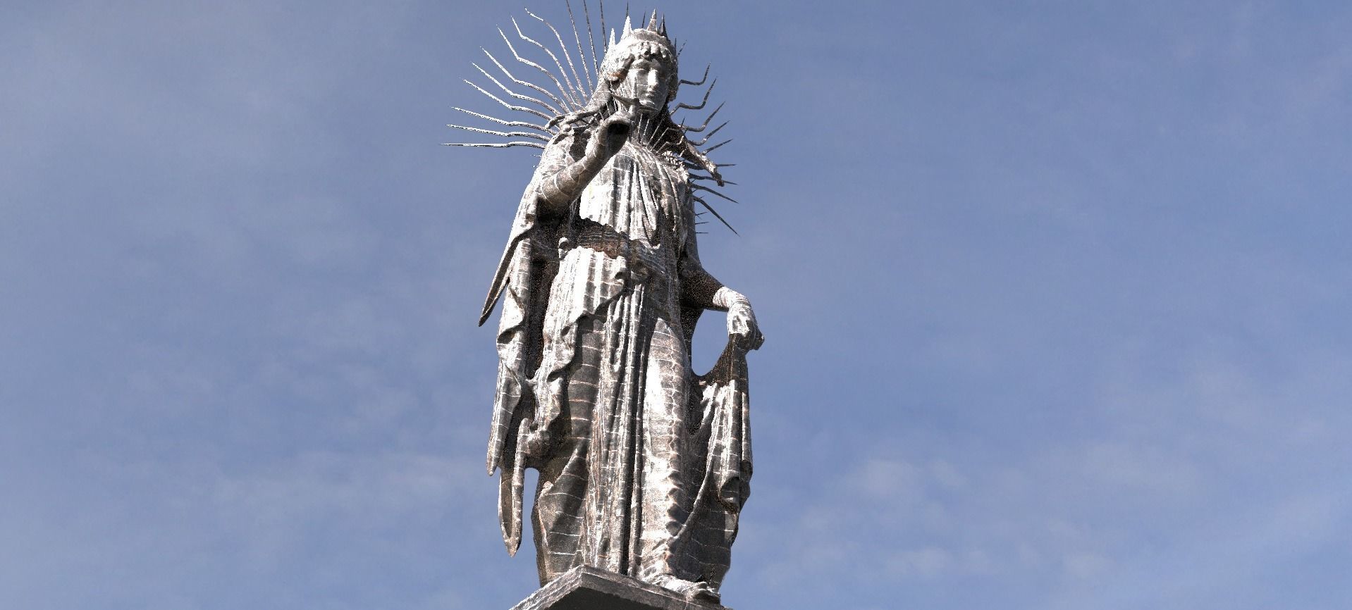 Dark Pagan goddesss Statue 3D model_2