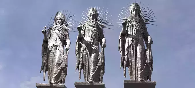 Dark Pagan goddesss Statue 2