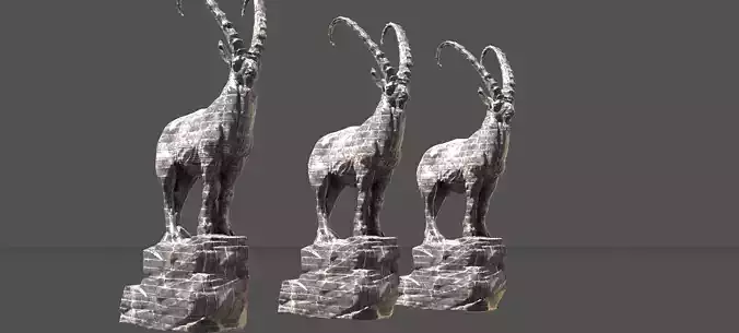 Dark Goat Sculpture