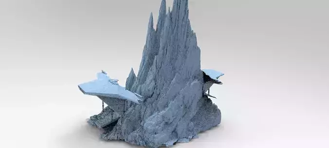 Mountain Sci fi ship wreck 1