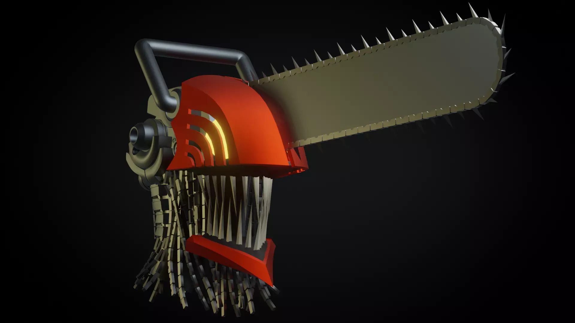Chainsaw Man Head 3D model_0
