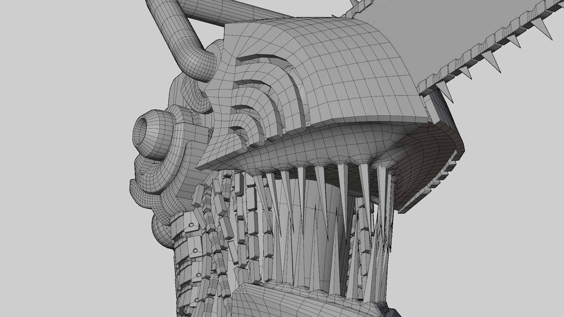 Chainsaw Man Head 3D model_18