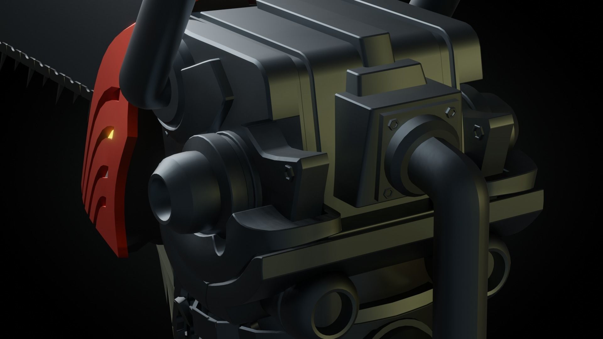 Chainsaw Man Head 3D model_8