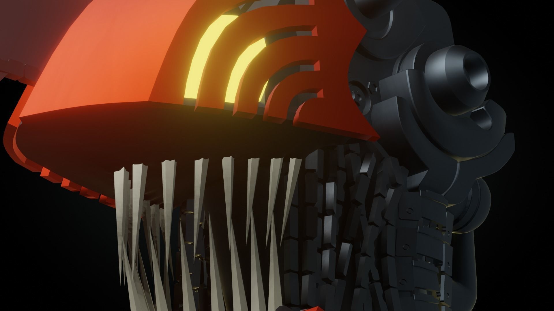 Chainsaw Man Head 3D model_7