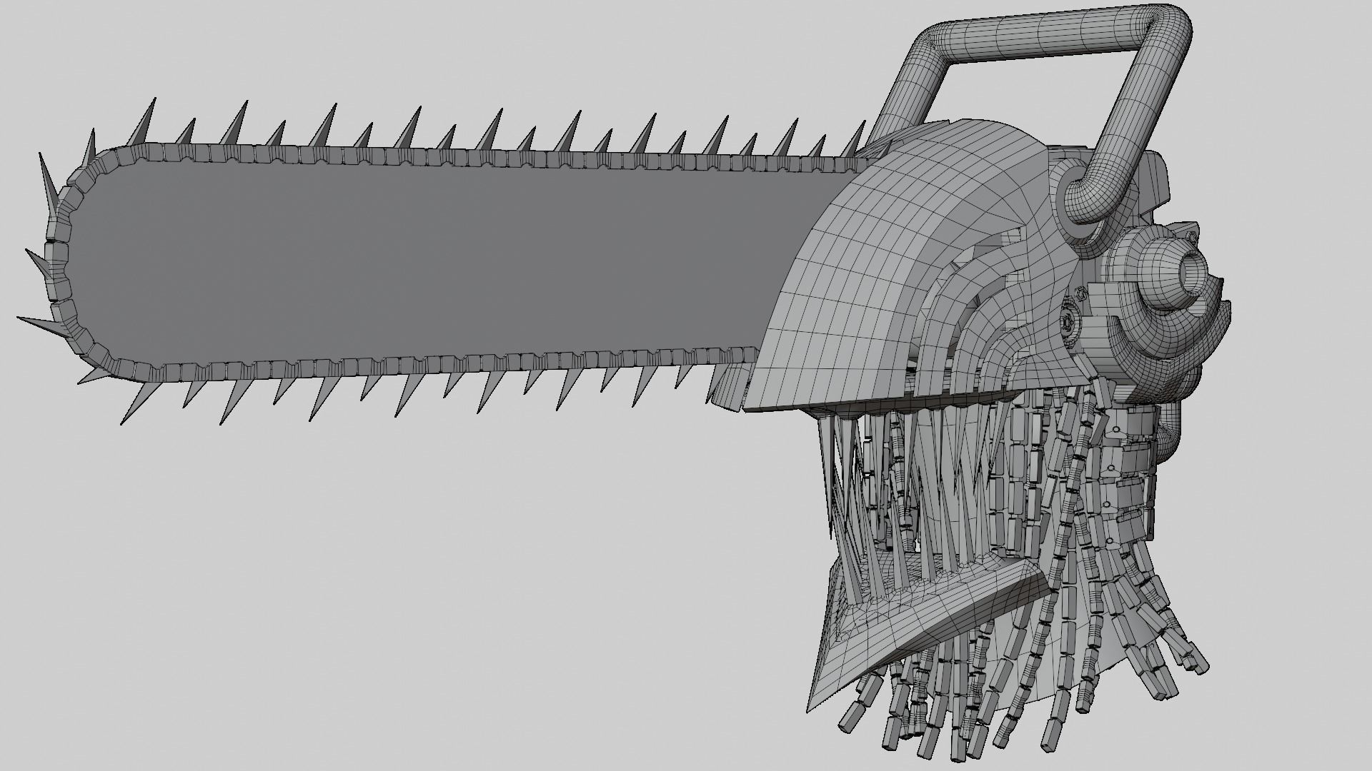 Chainsaw Man Head 3D model_12