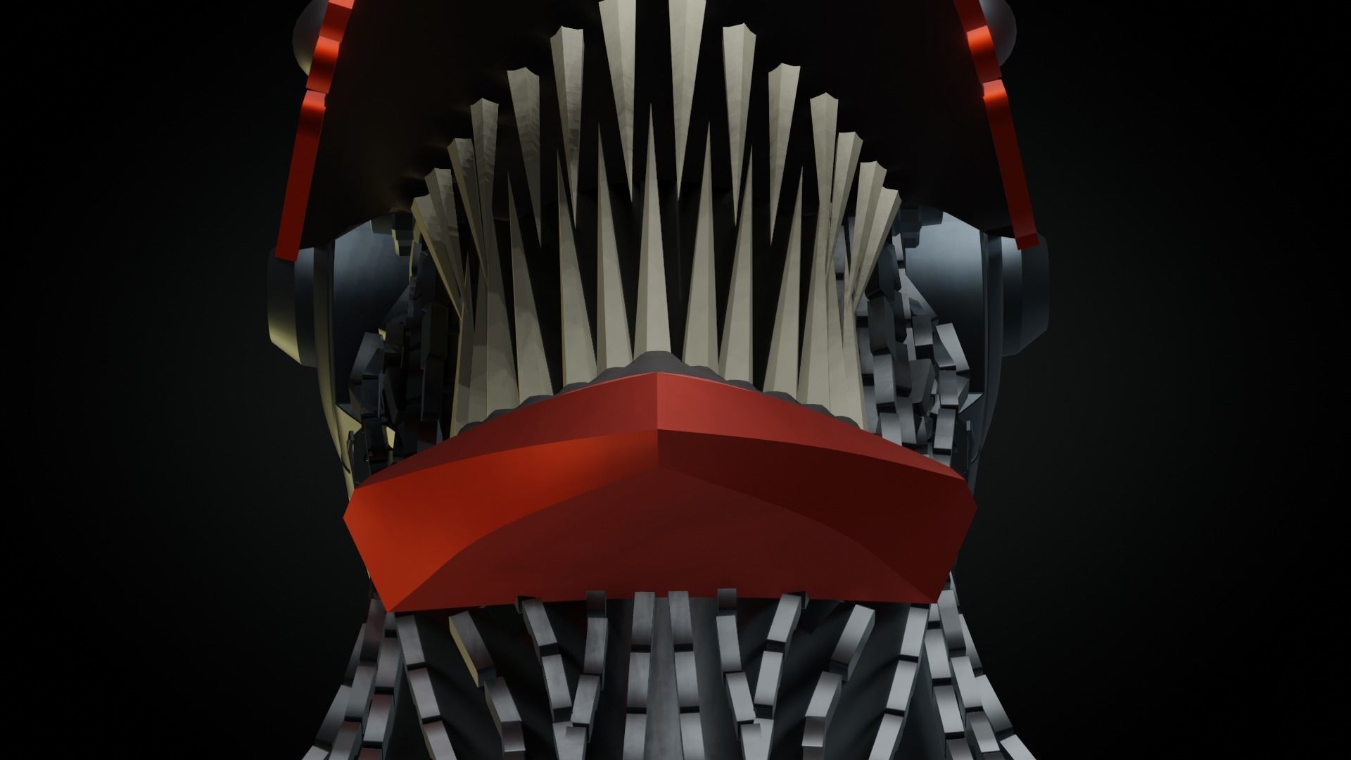 Chainsaw Man Head 3D model_10