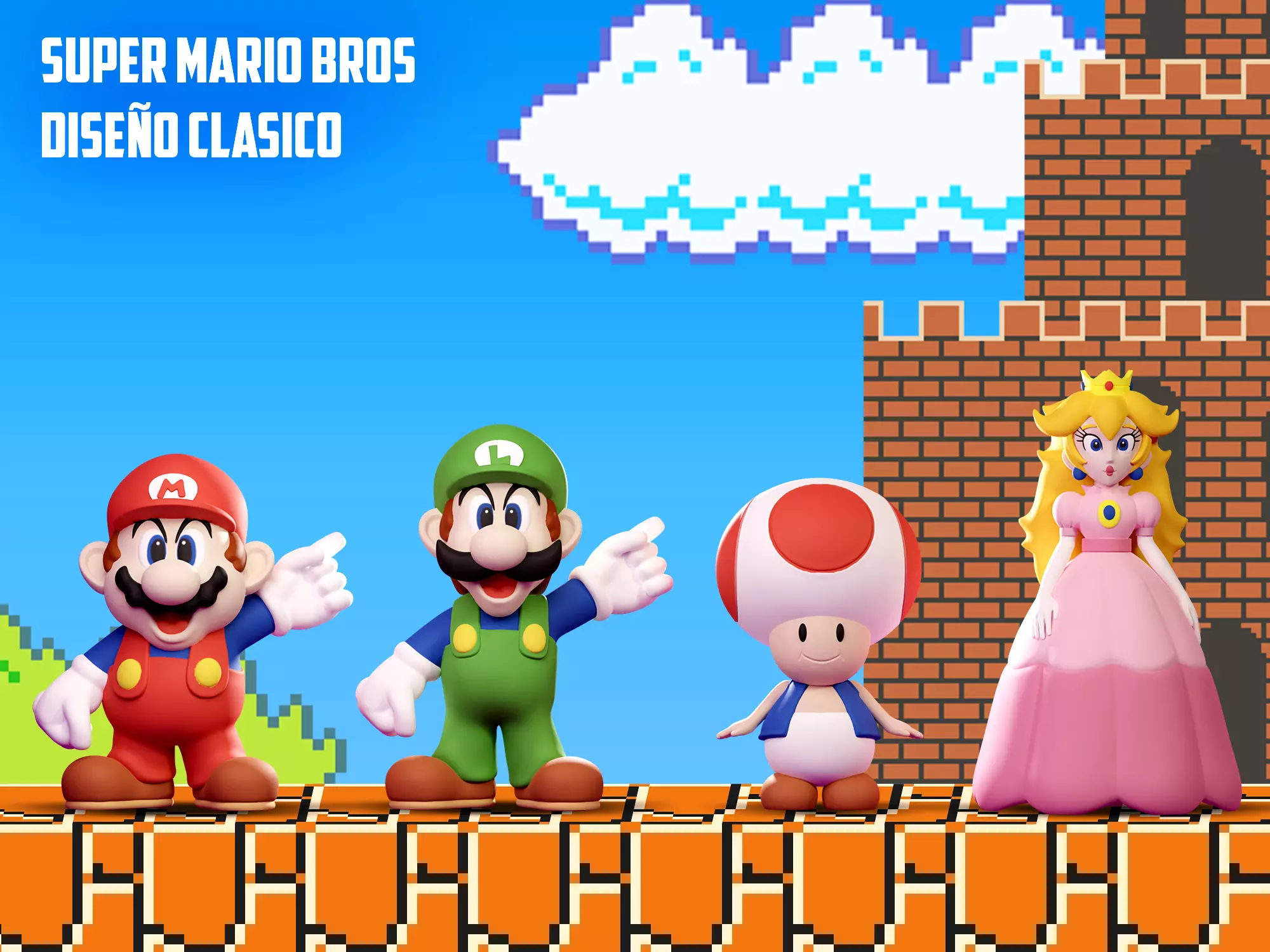 SUPER MARIO BROS 3D print model