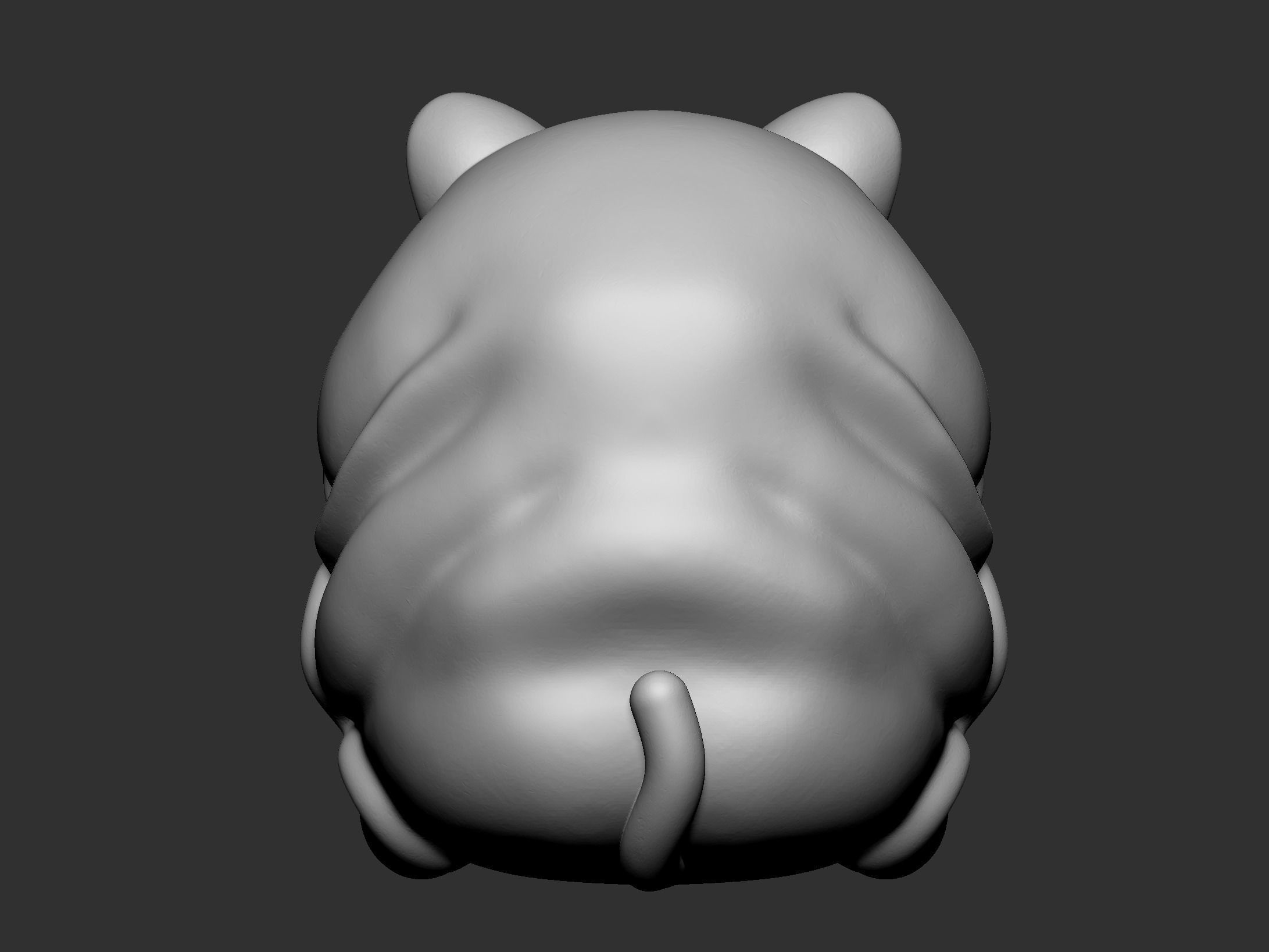 hippo cute 3D print model_5