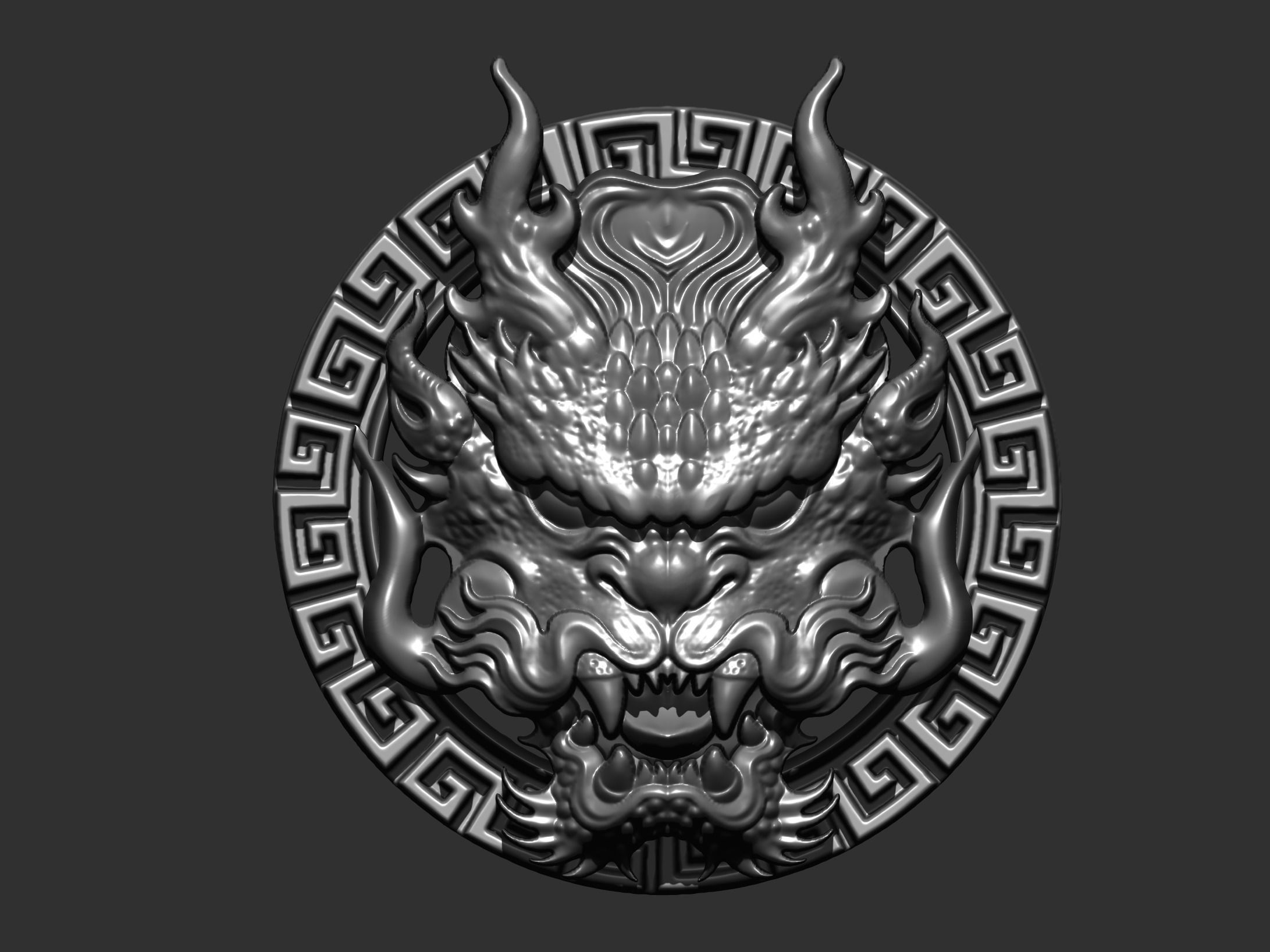 dragon head 3D print model_2