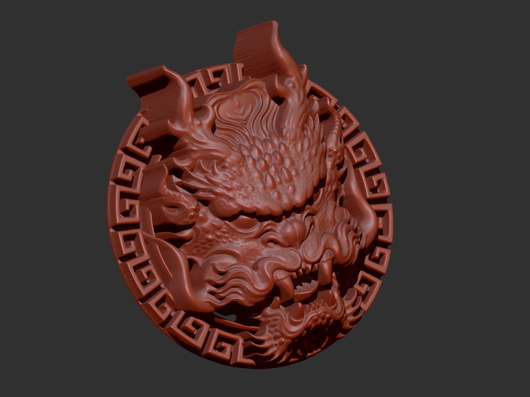 dragon head 3D print model_6