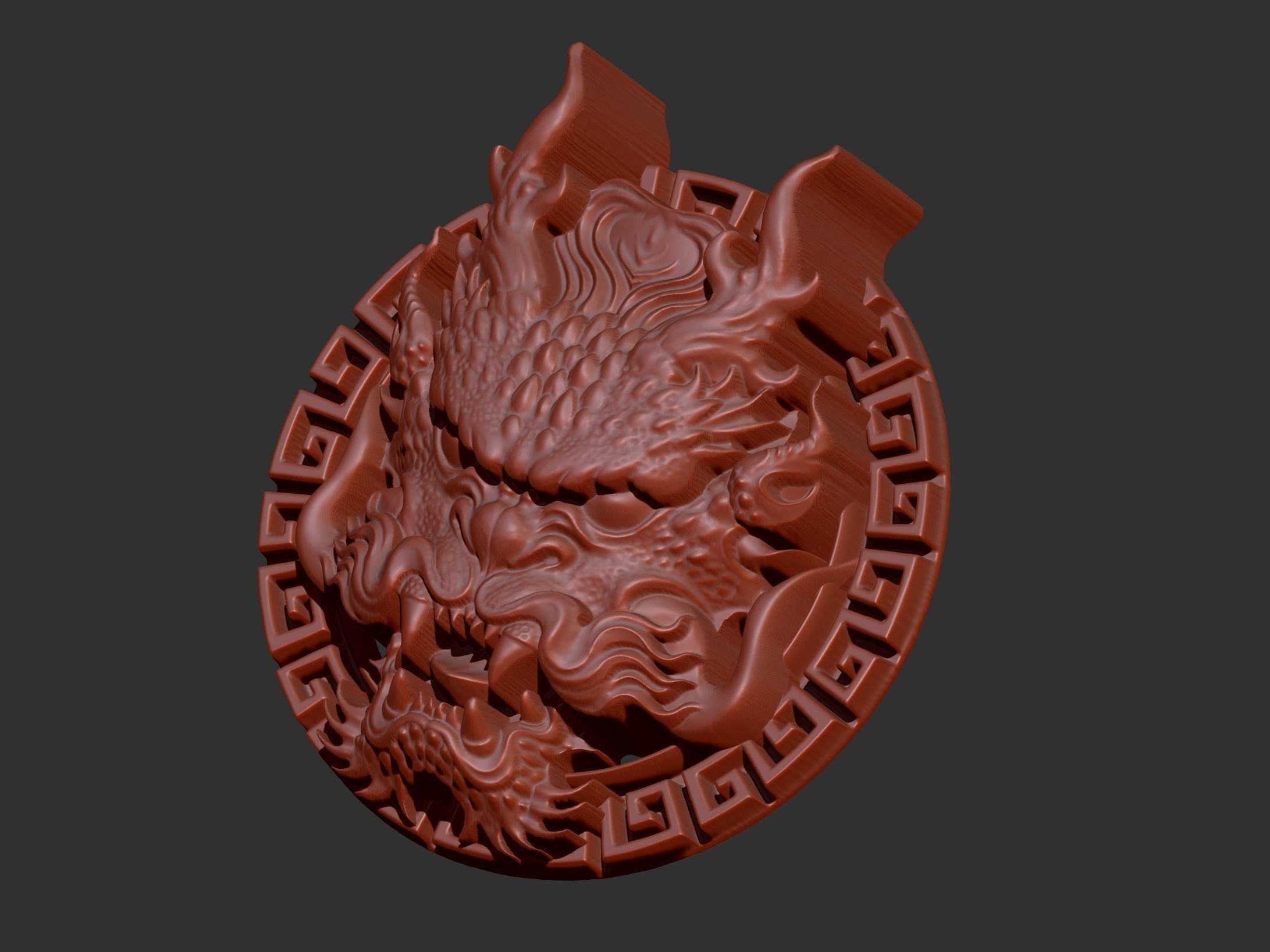 dragon head 3D print model_8